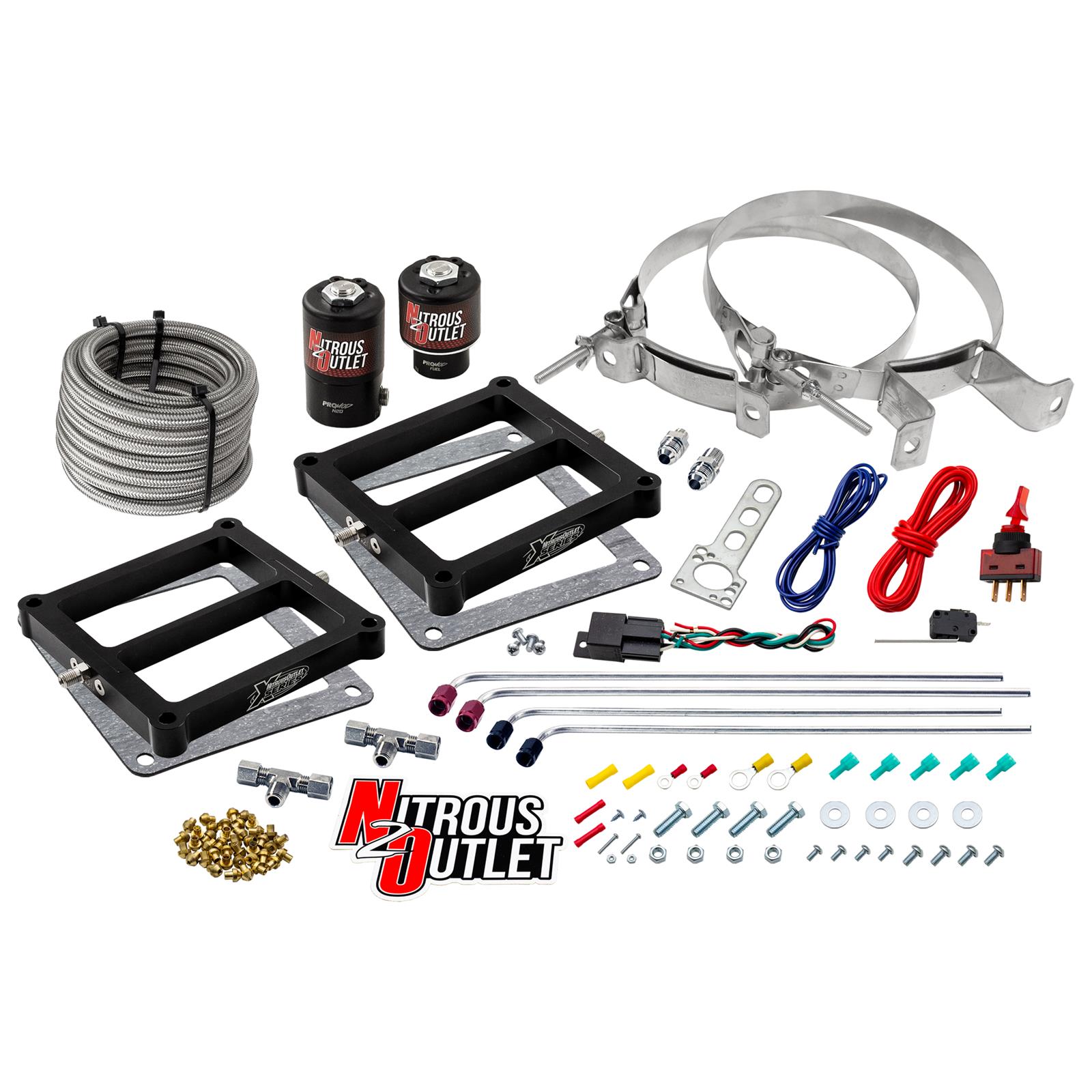 Nitrous Outlet Oxide Systems 00-10073-00 Systems, Weekend Warrior 4500 Tunnel Ram System - Gas/E85 (5-55 psi)(100-400 HP)(No Bottle)