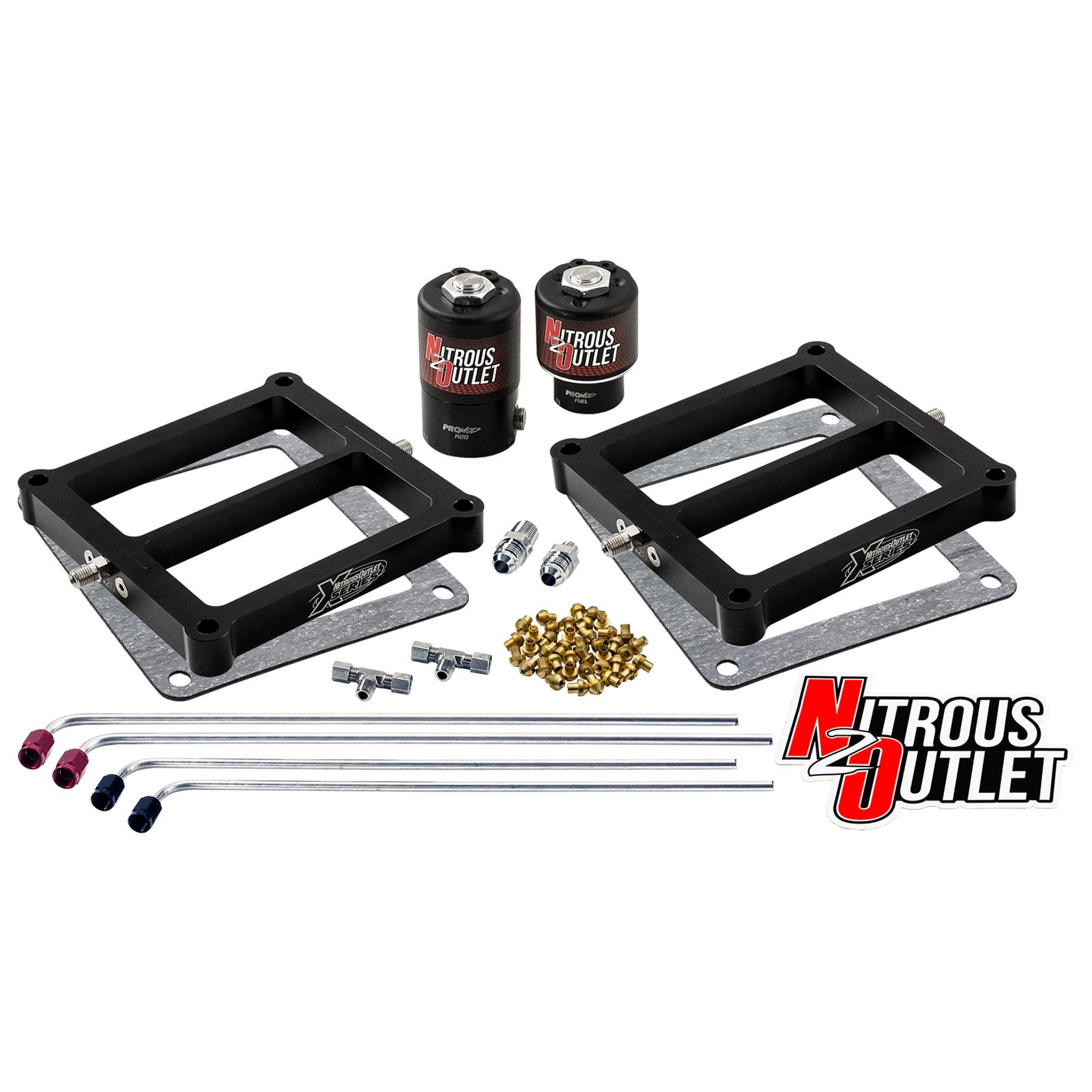 Nitrous Outlet Oxide Systems 00-10073-SF Systems, Weekend Warrior 4500 Tunnel Ram Solenoids Forward Conversion - Gas/E85 (5-55 psi)(100-400 HP)