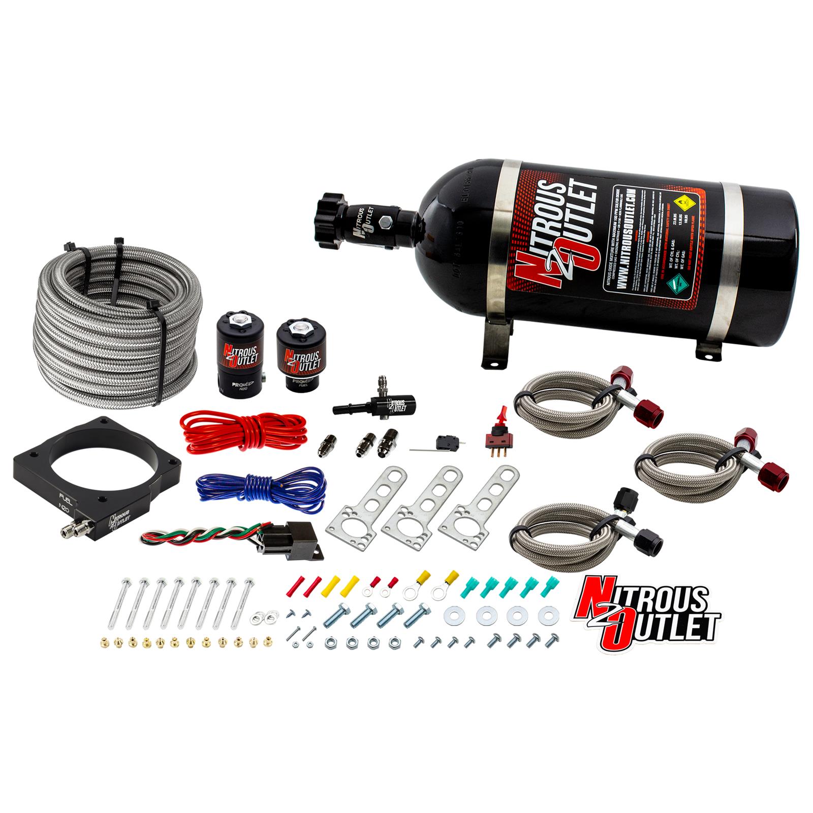 Nitrous Outlet Oxide Plate Systems 00-10131-10 85mm EFI 5.7 & 6.1 Hemi System (10lb Bottle)
