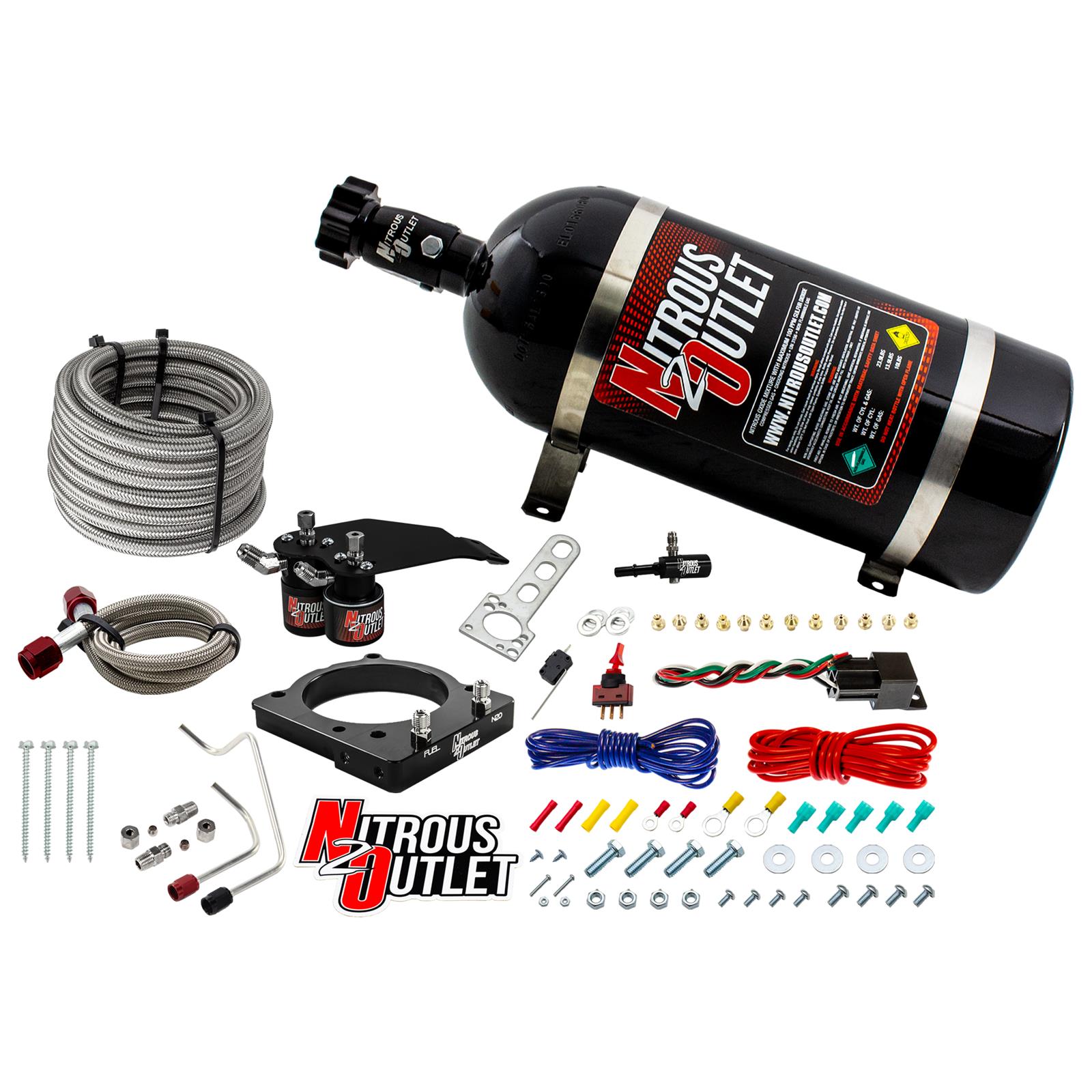 Nitrous Outlet Oxide Plate Systems 00-10139-10 2011-2014 6.4 Hemi Hardline System (10lb Bottle)