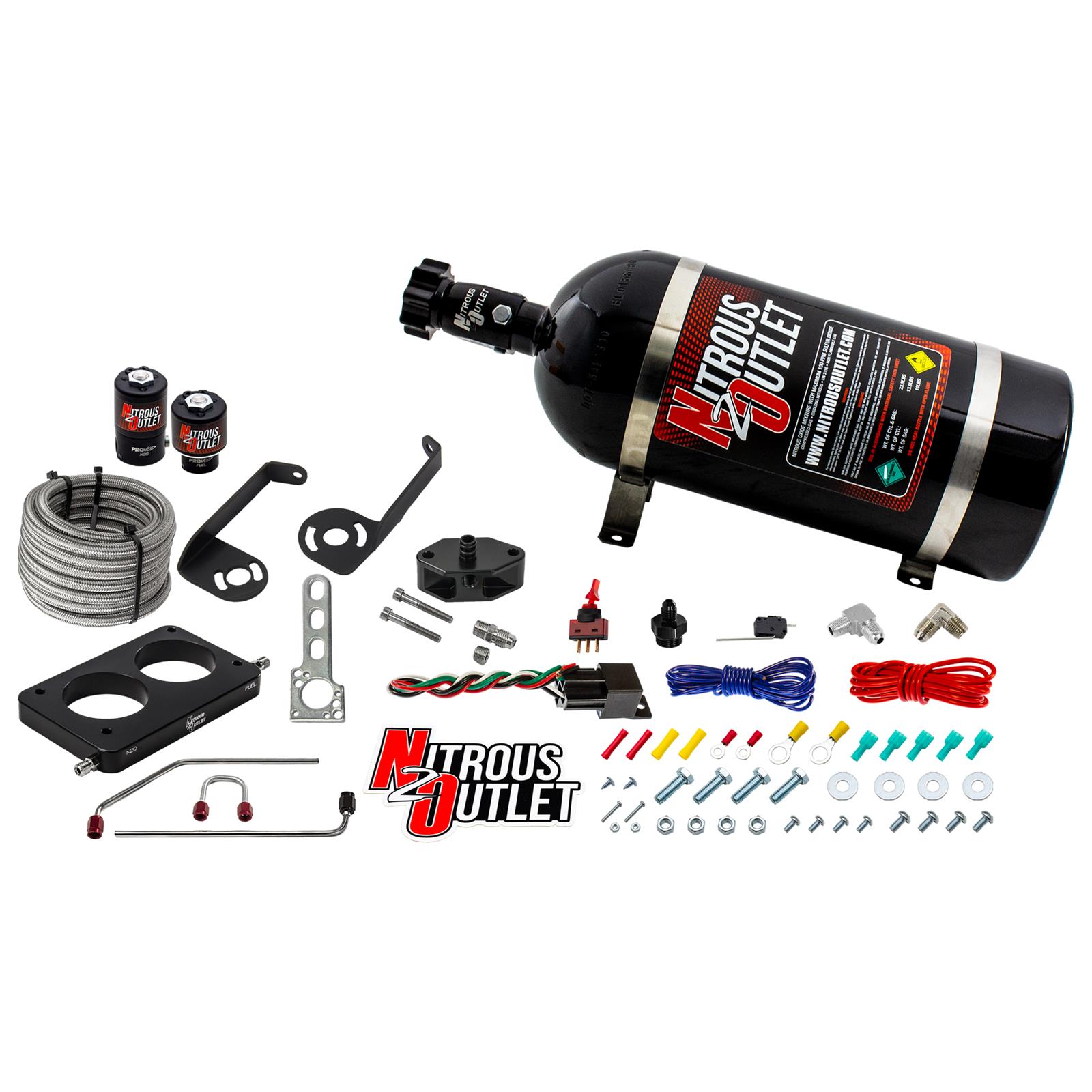 Nitrous Outlet Oxide Plate Systems 00-10143-10 05-10 Mustang GT Hardline System (10lb Bottle)