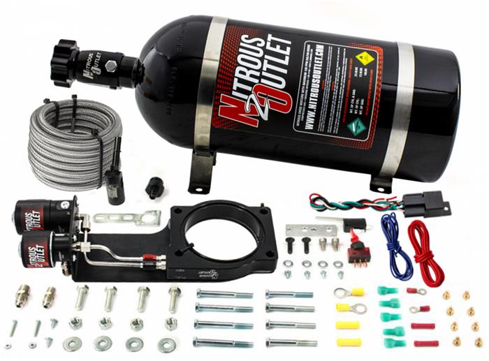 Nitrous Outlet Oxide Plate Systems 00-10149-10 2014 LT1 Corvette Hardline System (10lb Bottle)
