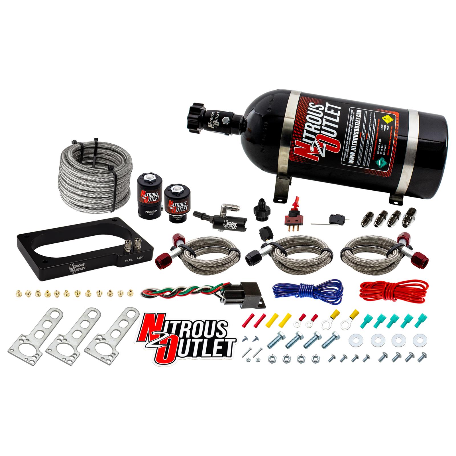 Nitrous Outlet Oxide Plate Systems 00-10152-10 2007-2014 GT 500 Mustang System (10Lb Bottle)