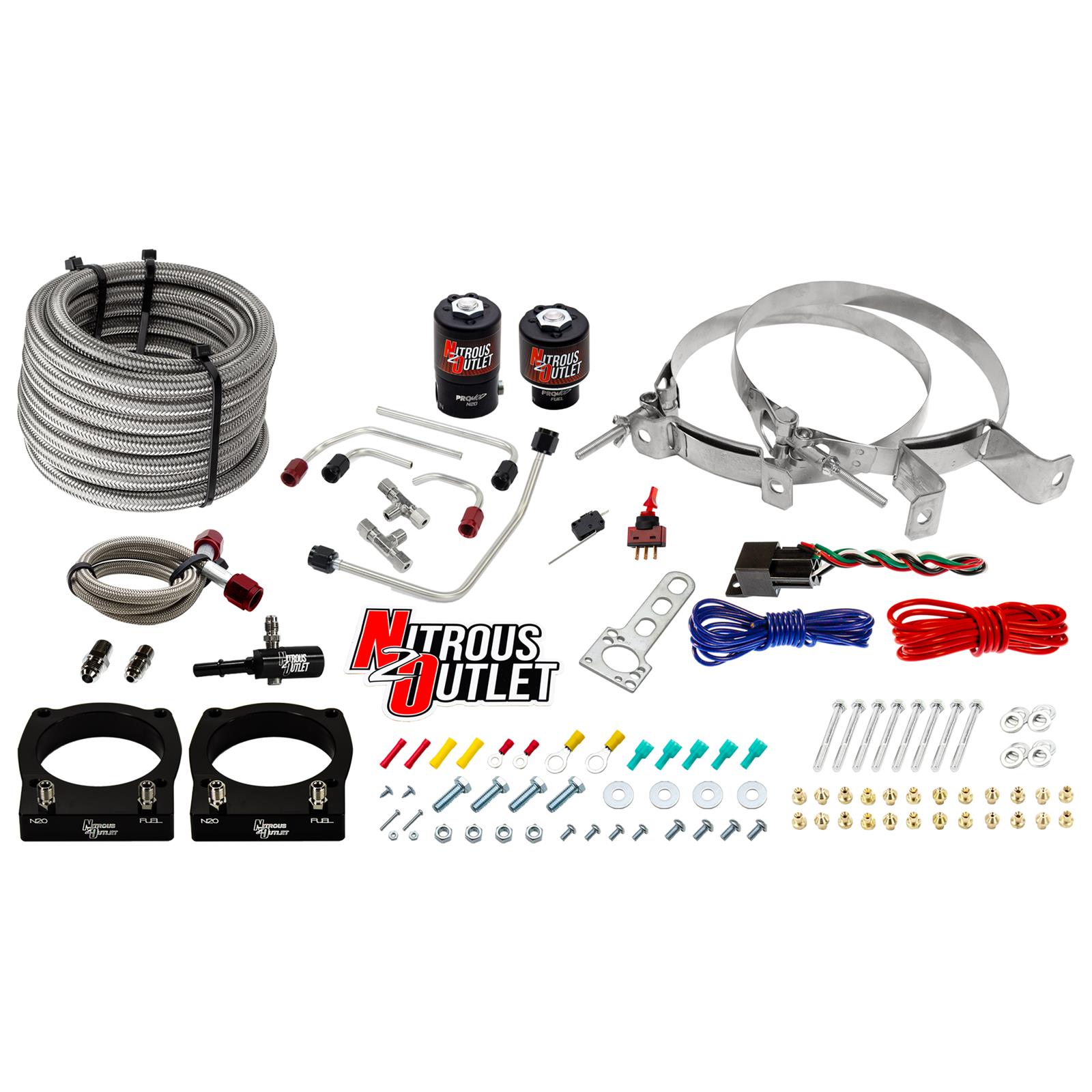 Nitrous Outlet Oxide Plate Systems 00-10155-00 2008-2010 Dodge Viper Hard-lined System (No Bottle)