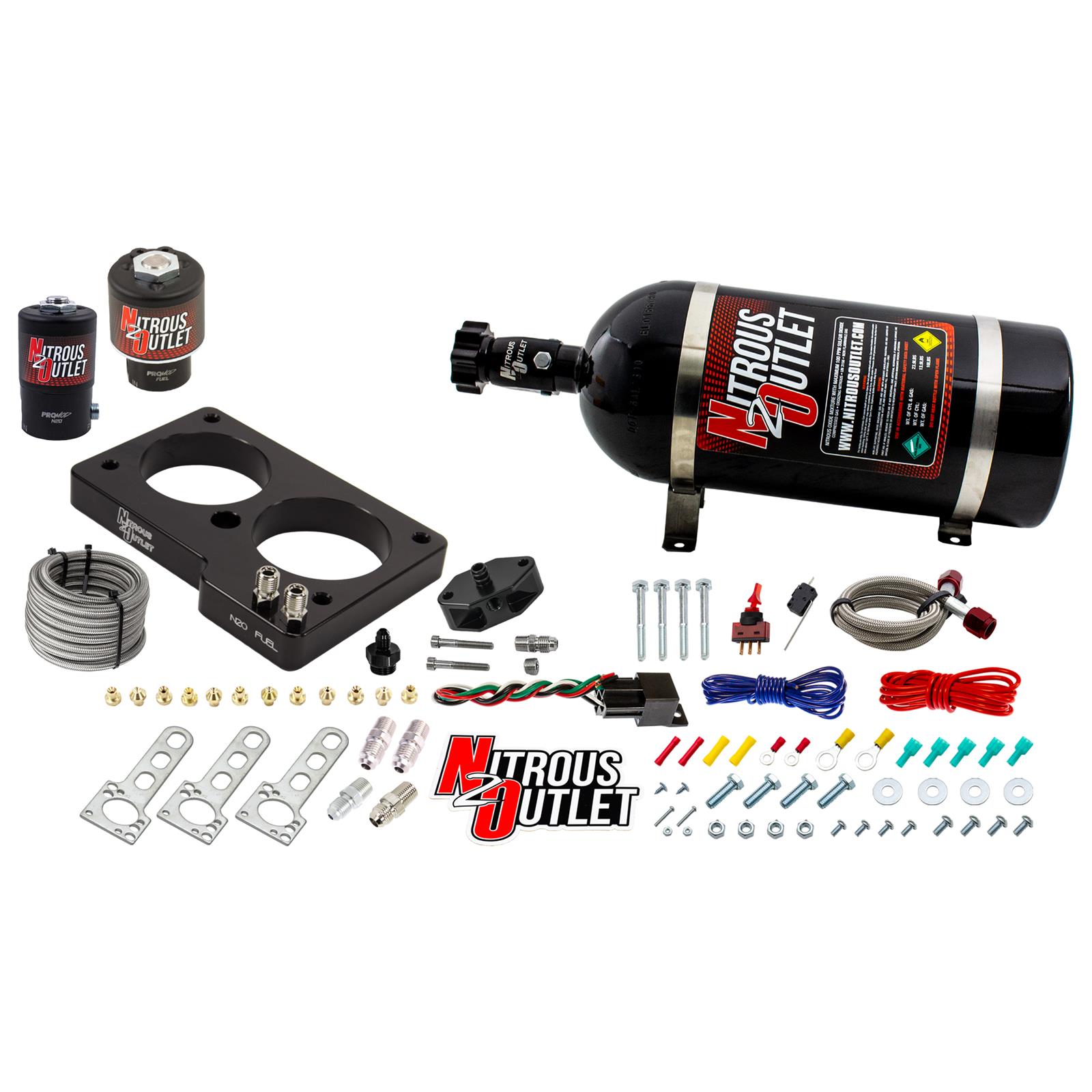 Nitrous Outlet Oxide Plate Systems 00-10156-10 99-01 Cobra, 03-04 Mach 1 Ford 4 Valve System (10Lb Bottle)