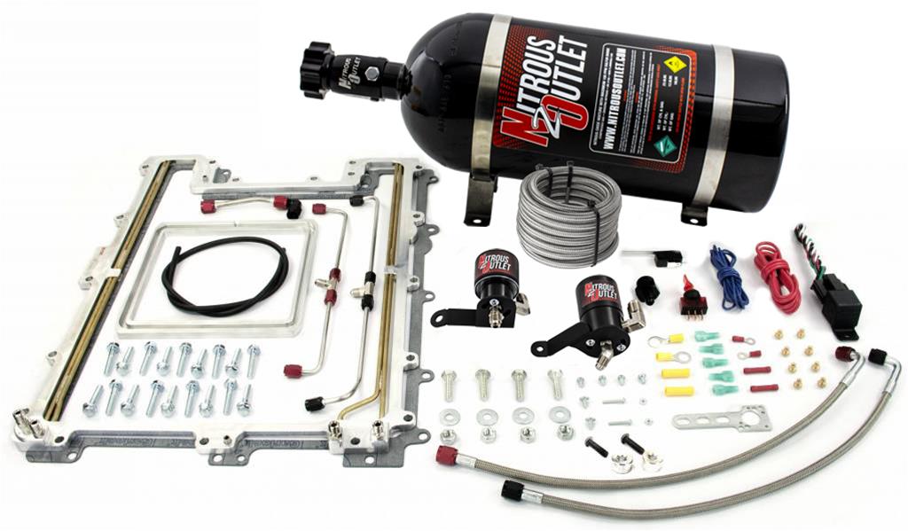 Nitrous Outlet Oxide Plate Systems 00-10171-10 CTSV LSA Blower system (10Lb Bottle) (55 PSI)(100-150-200-250-300HP)