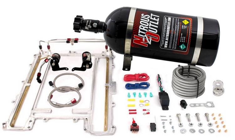 Nitrous Outlet Oxide Plate Systems 00-10172-12 LS9 Blower system (12Lb Bottle) (55 PSI)(100-150-200-250-300HP)