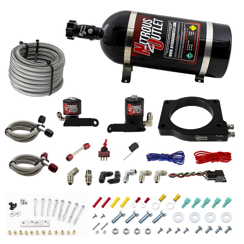 Nitrous Outlet Oxide Plate Systems 00-10175-10 2009-2014 CTS-V 90mm system (10LB Bottle) (55 PSI)(50-100-150-200HP)