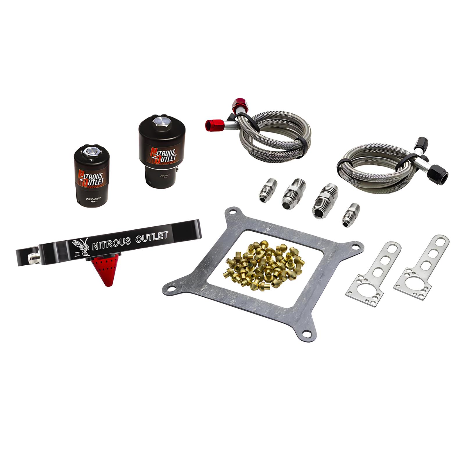 Nitrous Outlet Oxide Systems 00-10602-SF Systems, 4150 Stinger 2 Race Solenoid Forward Converid Brackets - (Gas/E85)(5-55 psi)(50-600 HP)