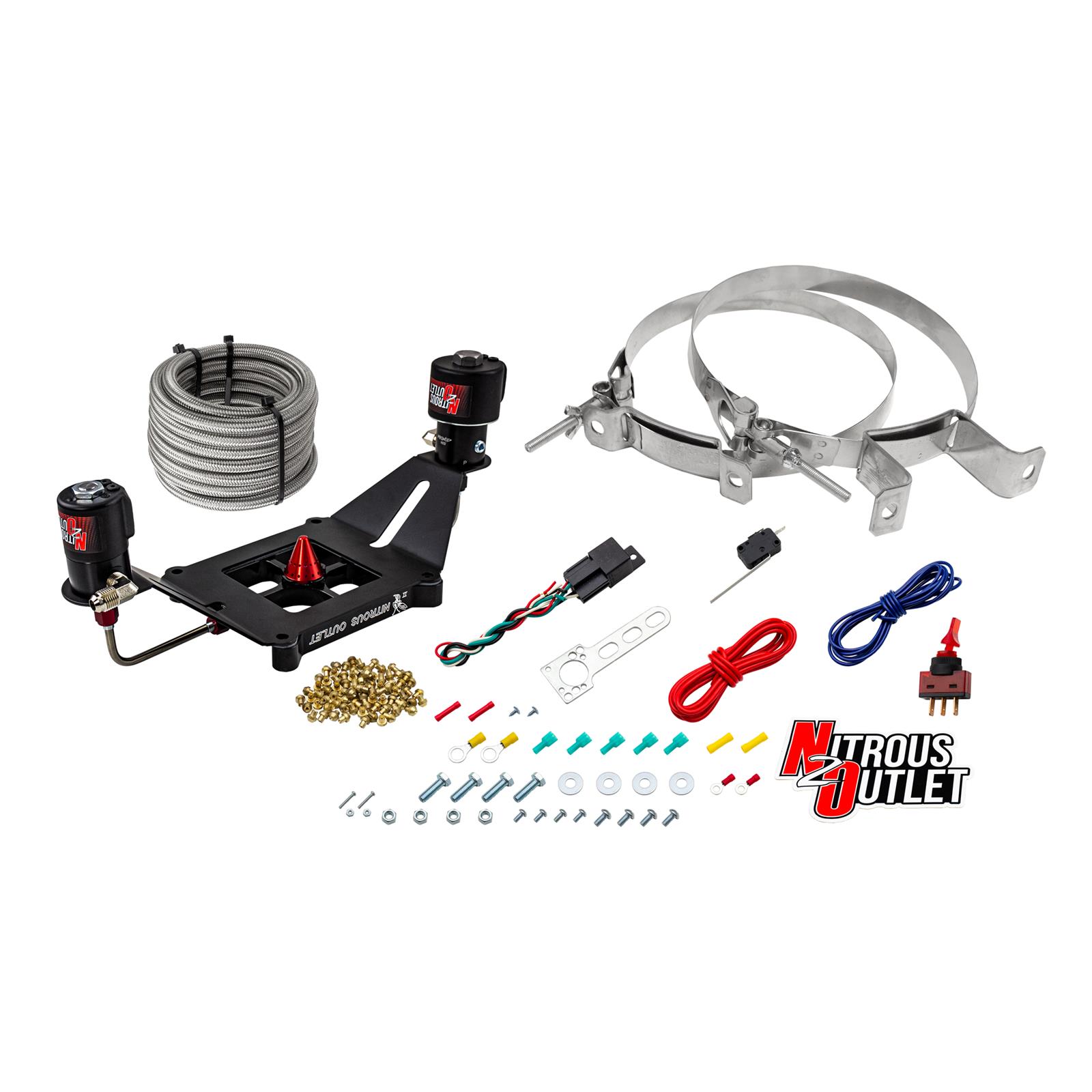 Nitrous Outlet Stinger Plate Oxide Systems 00-10612-00 Race 4150 Syste, Deep Center Sol Bracket Low PSI(No Bottle)