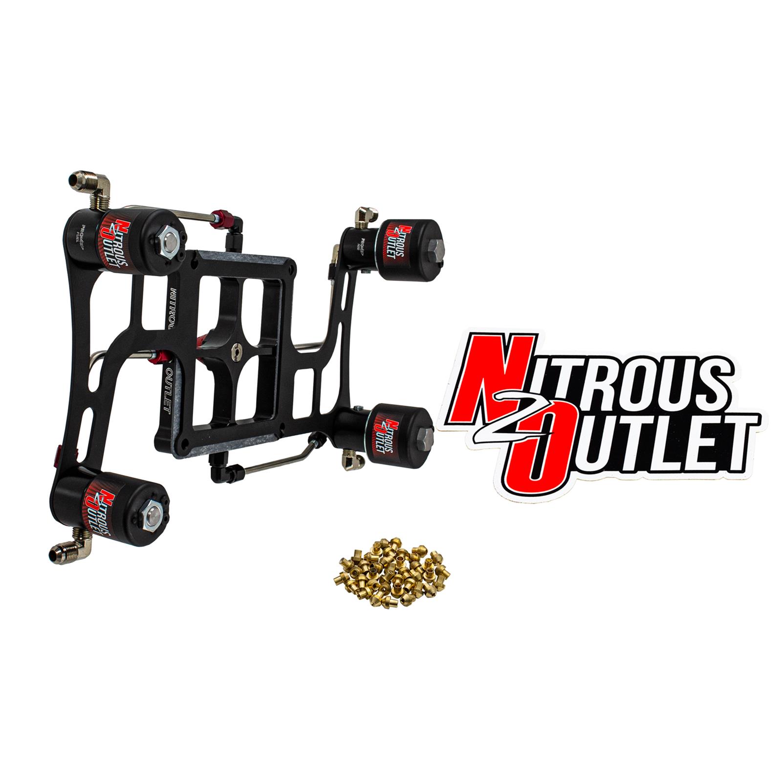 Nitrous Outlet Oxide System Conversion and Upgrade Kits 00-10640-SF Race 4500 Dual Stage Hornet Conversion, Boomerang 4 Sol Bracket (5,7,10psi)