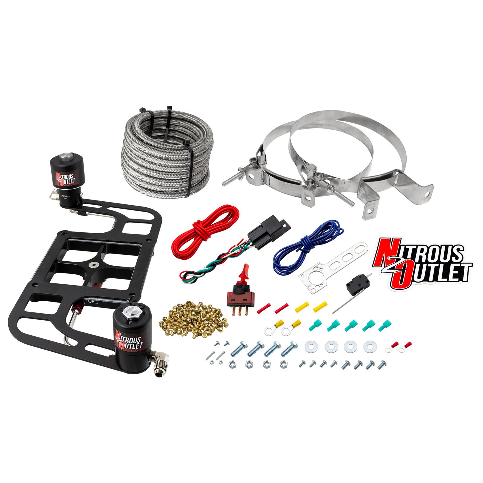 Nitrous Outlet Stinger Plate Oxide Systems 00-10656-00 Race 4500 System Boomerang Bracket 5-7-10psi No Bottle