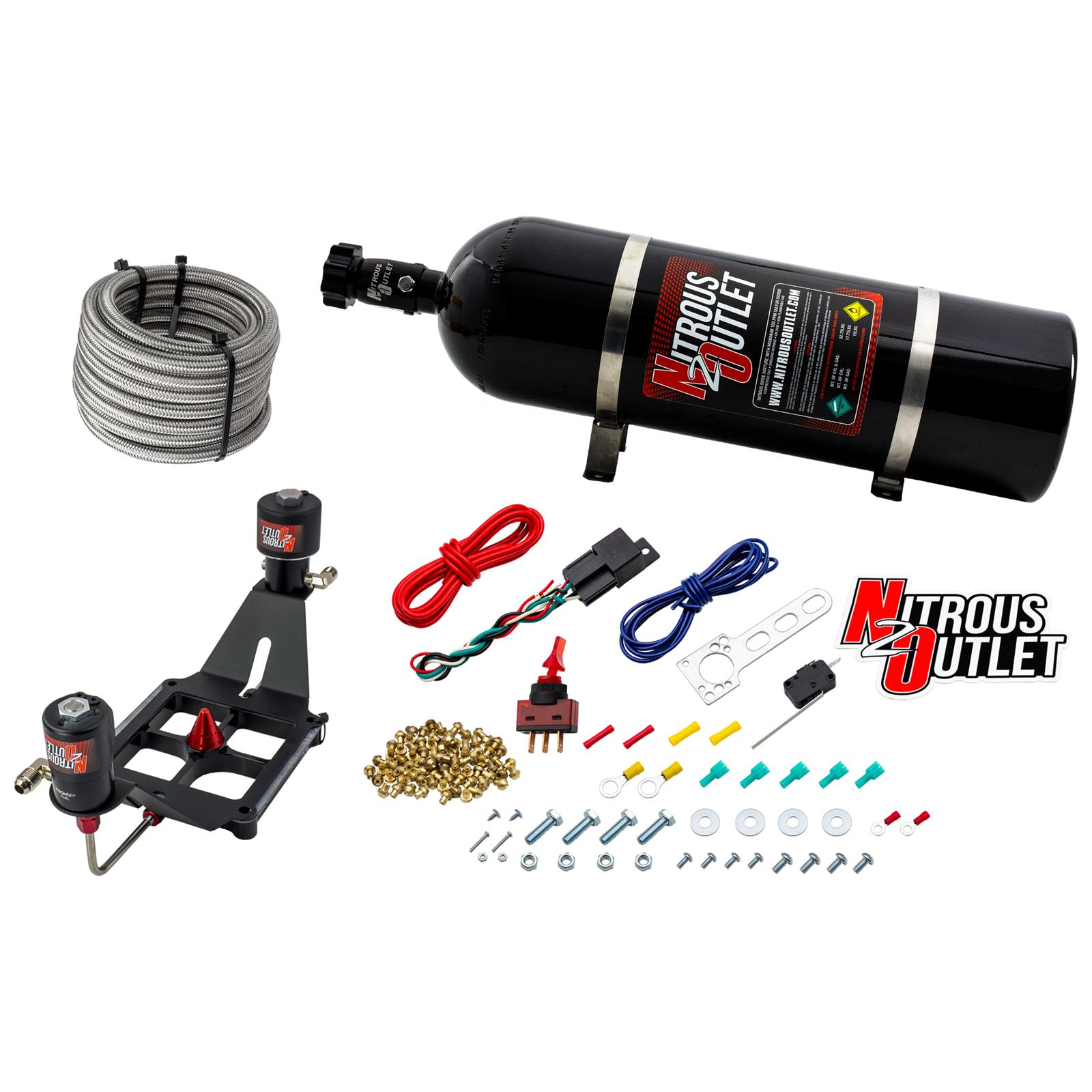 Nitrous Outlet Stinger Plate Oxide Systems 00-10662-15 Race 4500 Sys Deep Center Sol Bracket Low PSI(15LB Bottle)