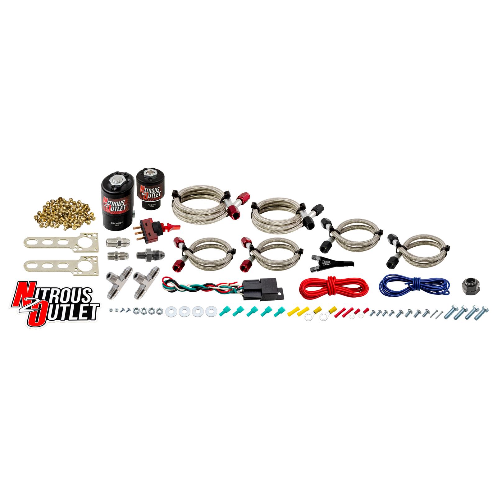 Nitrous Outlet Single-to-Dual Stage Conversion Kits 00-10901 Dual Wet Nozzle Kit