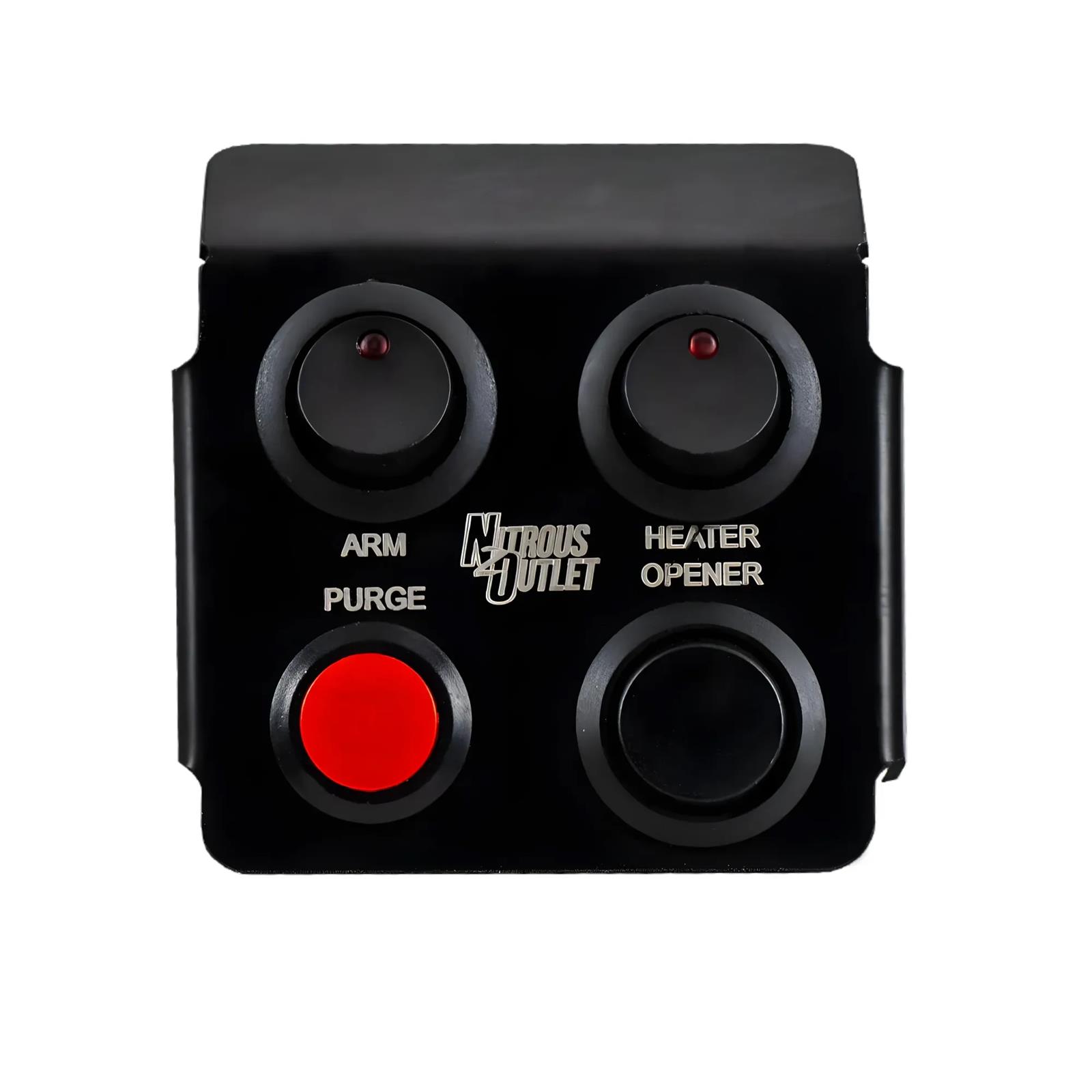 Nitrous Outlet Switch Panels 00-11018 Panel, Ashtray Mount, Aluminum, Black, 4 Switches, Chrysler, Dodge, Each