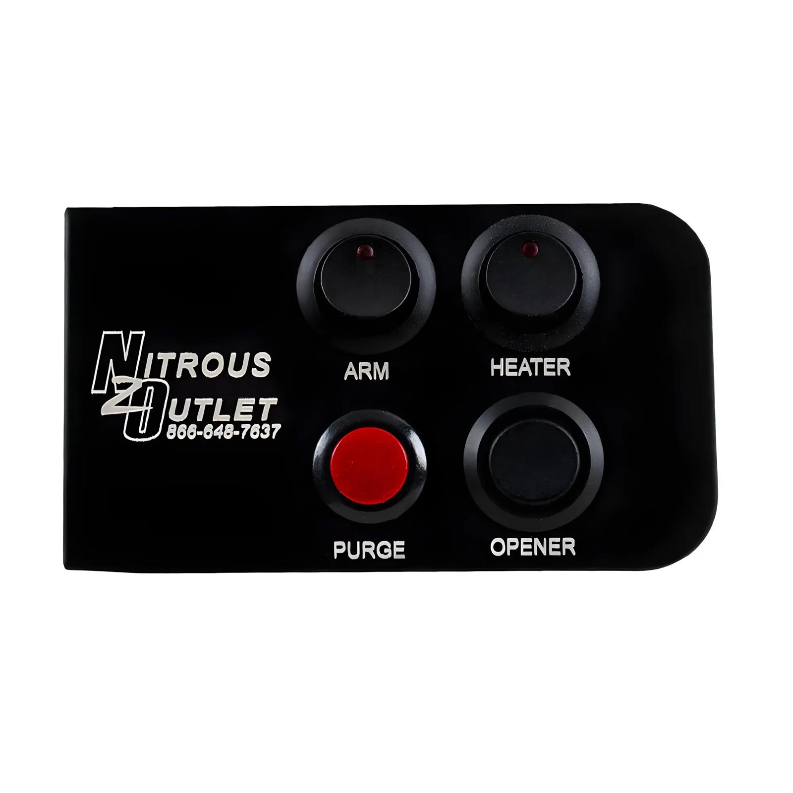 Nitrous Outlet Switch Panels 00-11020 Panel, Ashtray Mount, Aluminum, Black, 4 Switches, Chevy, Each
