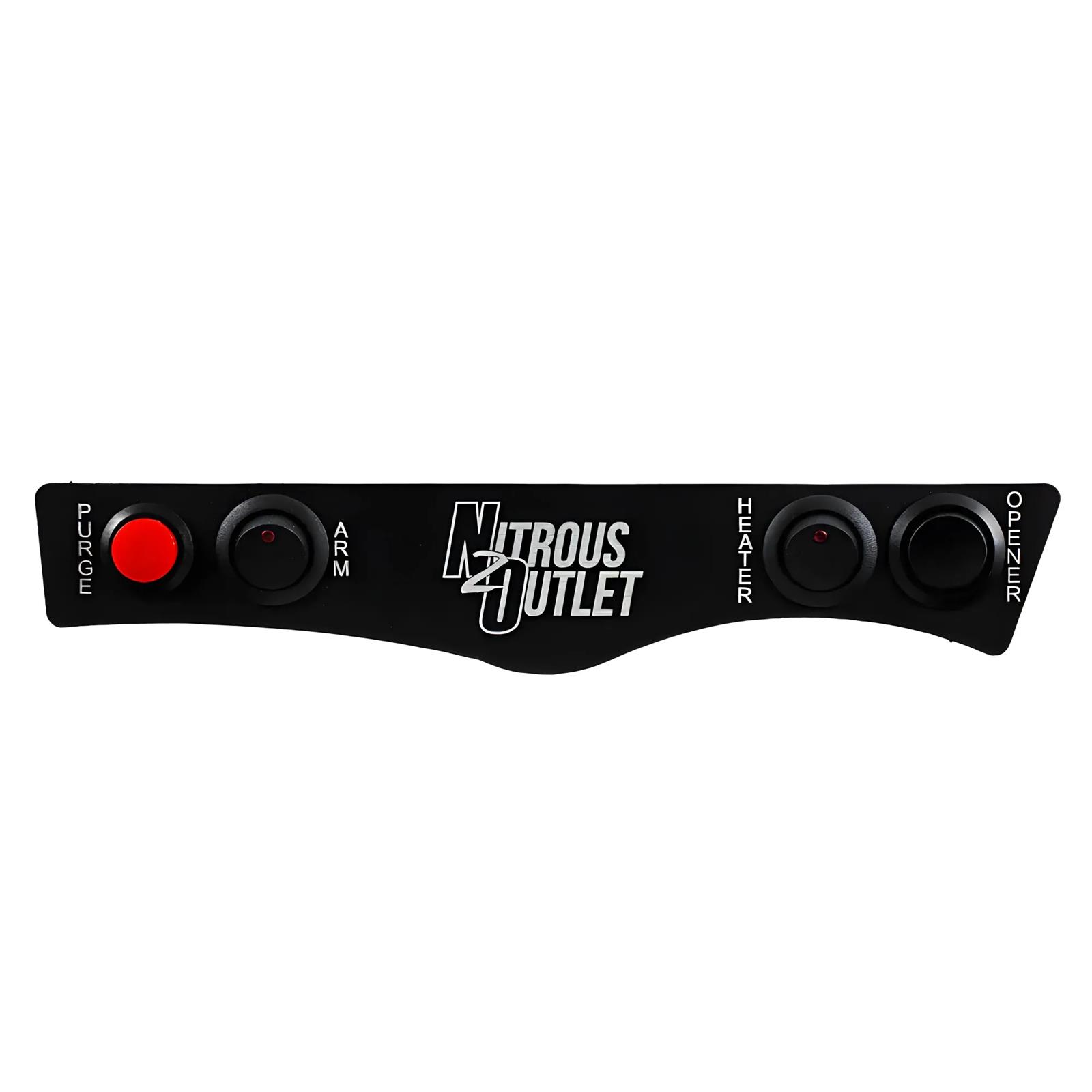 Nitrous Outlet Switch Panels 00-11024 Panel, Coin Tray Mount, Aluminum, Black, 4 Switches, Chevy, Each