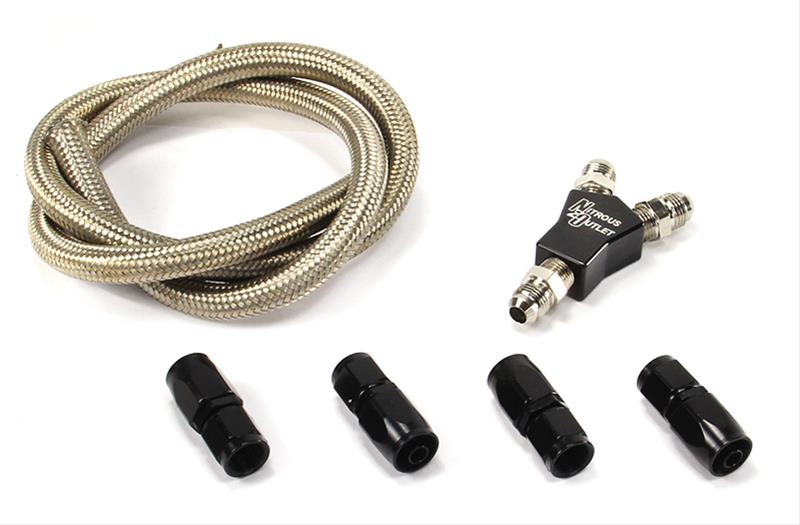 Nitrous Outlet 0012999B Nitrous Outlet Dedicated Fuel System Dual Fuel Supply Plumbing Kits