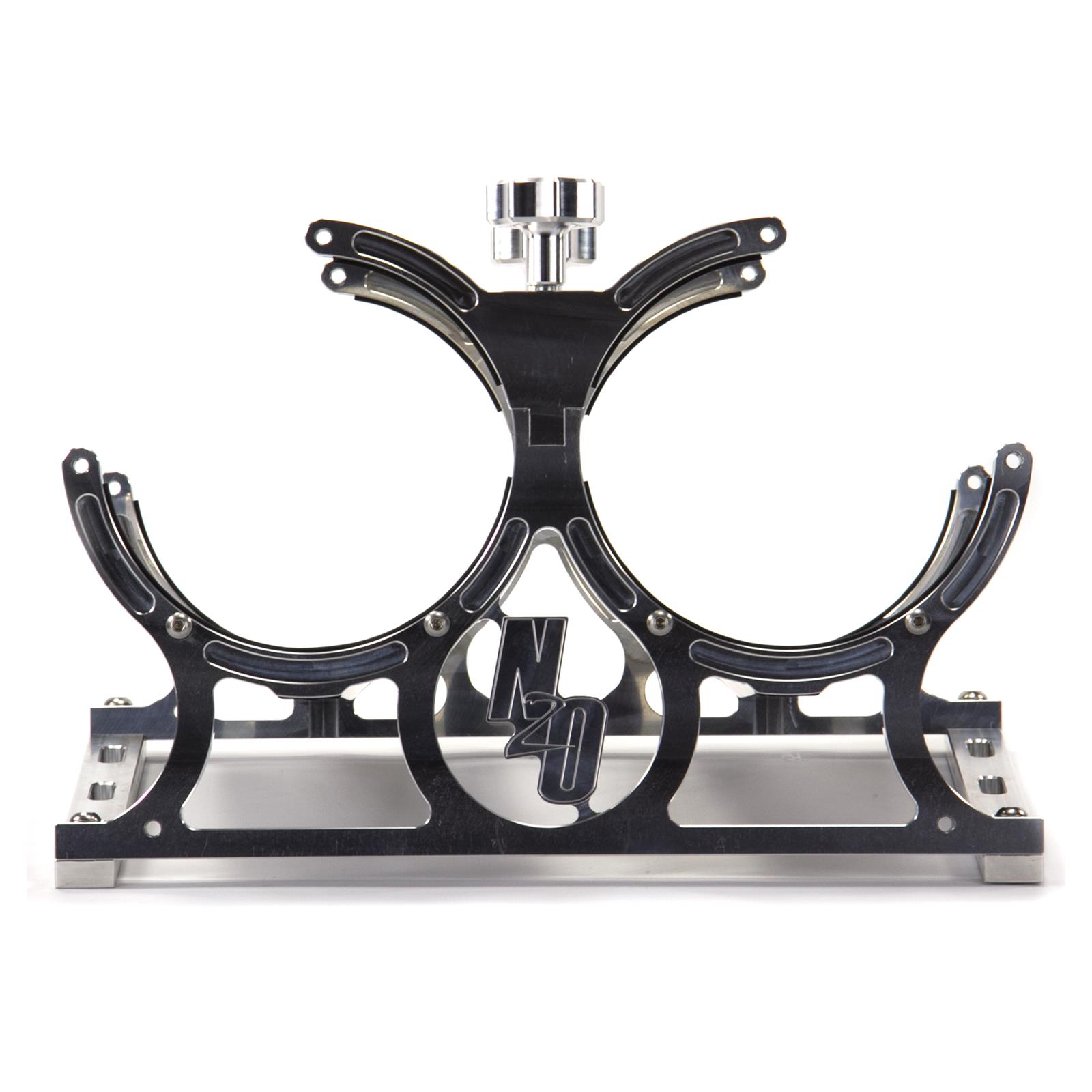 Nitrous Outlet Heated Bottle Brackets 00-32015-6 Dual Billet Bracket with 6AN Accessories (Horizontal)