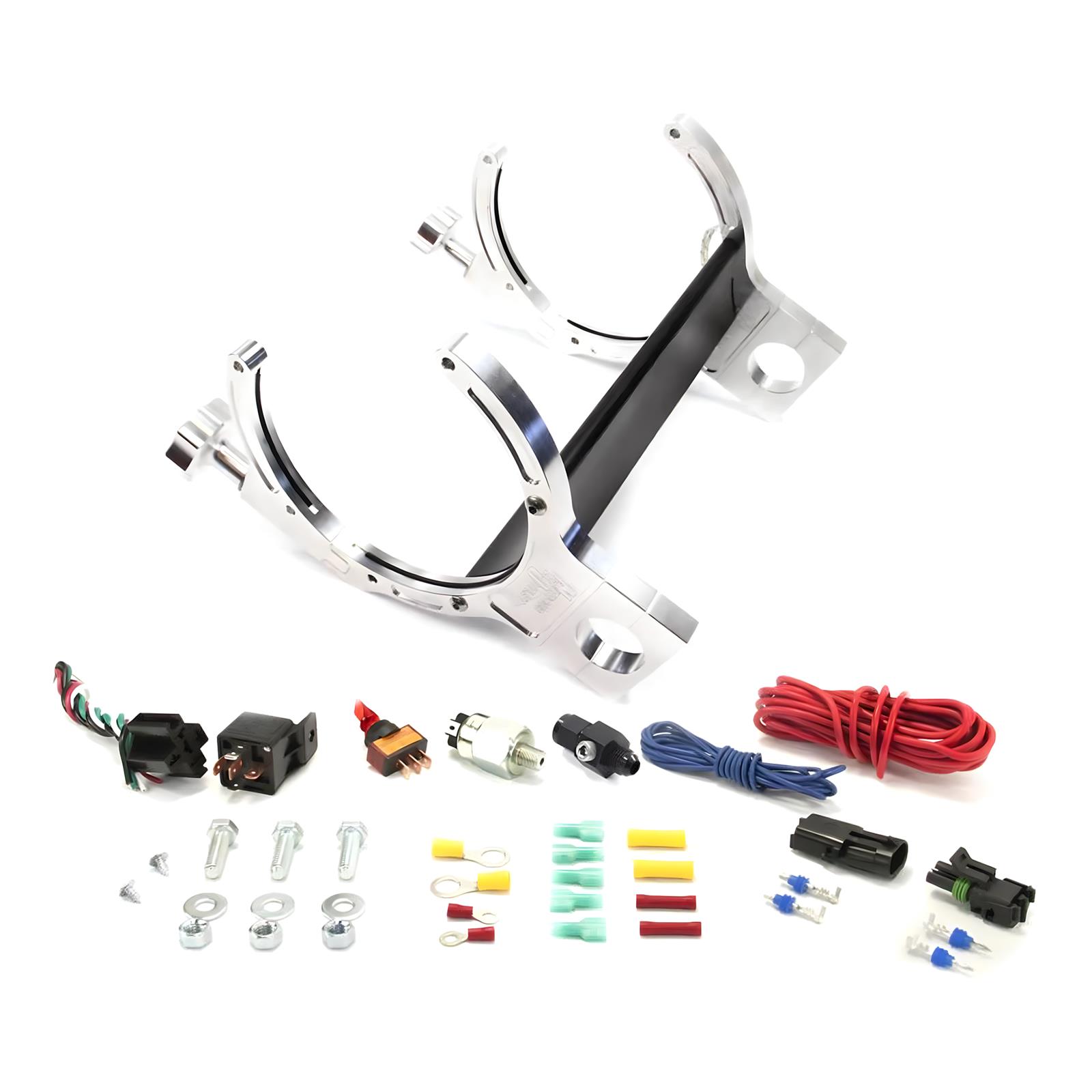 Nitrous Outlet Oxide Bottle Roll Bar Mount Brackets 00-32055-4 Brackets, Billet Automatic Heated Bracket - 1-1/4" Bar/4AN