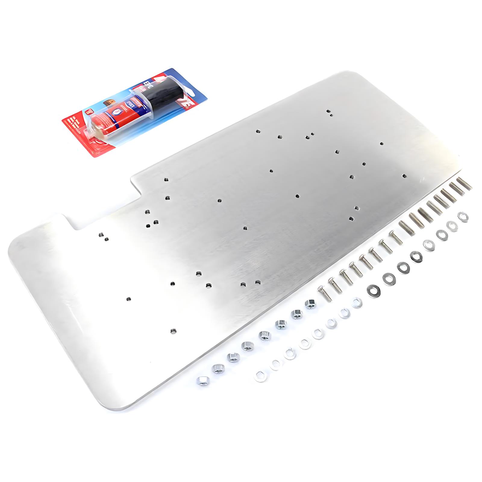 Nitrous Outlet Bottle Bracket Mounting Plates 00-33019 Brackets, Plate, Dual Bottle, Aluminum, Chevrolet, Each