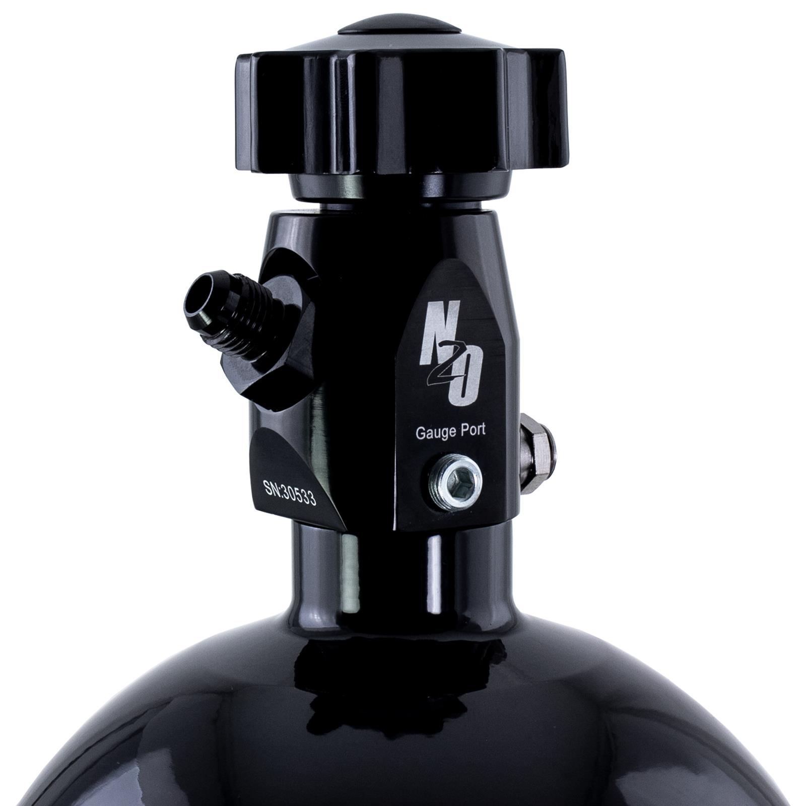 Nitrous Outlet Bottle Valve Nipples 00-34011 Oxide Adapters, Nipples, Billet High-flow, Billet Aluminum, Black, -8 AN Male Threads, -6 AN Male O-ring, Each thumbnail 2
