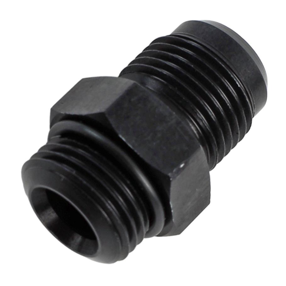 Nitrous Outlet Bottle Valve Nipples 00-34015 Oxide Adapters, Nipples, Billet Aluminum, Black Anodized, Male Threads, -8 AN Male Threads, Each
