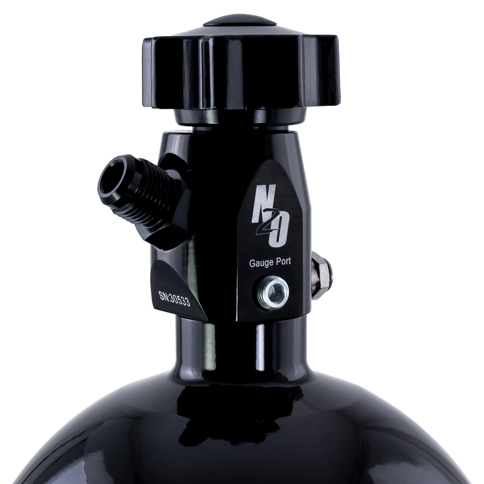 Nitrous Outlet Bottle Valve Nipples 00-34015 Oxide Adapters, Nipples, Billet Aluminum, Black Anodized, Male Threads, -8 AN Male Threads, Each thumbnail 2