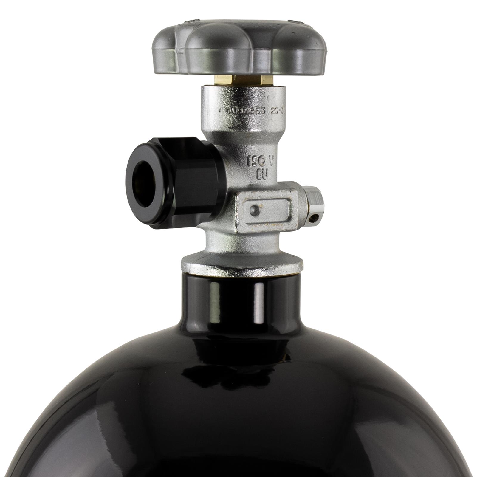 Nitrous Outlet Bottle Nuts 00-34020 Oxide Nuts, Aluminum, Black Anodized, Swivel, 1 in. Female Threads, Each