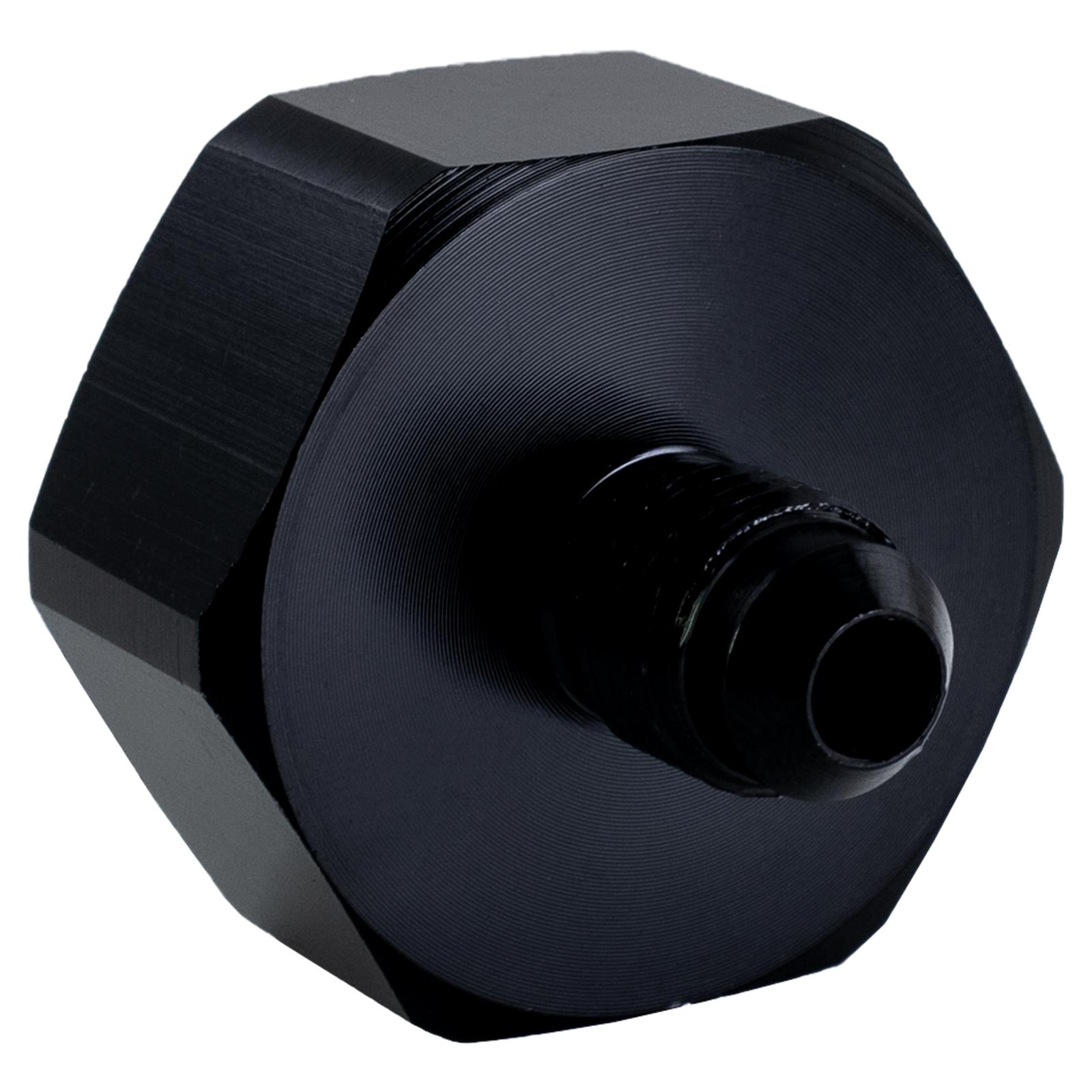 Nitrous Outlet Bottle Nuts 00-34021 Oxide Nuts, Aluminum, Black Anodized, 1 in. Female Threads, -4 AN Male Threads, Fits 660-style Valves, Each