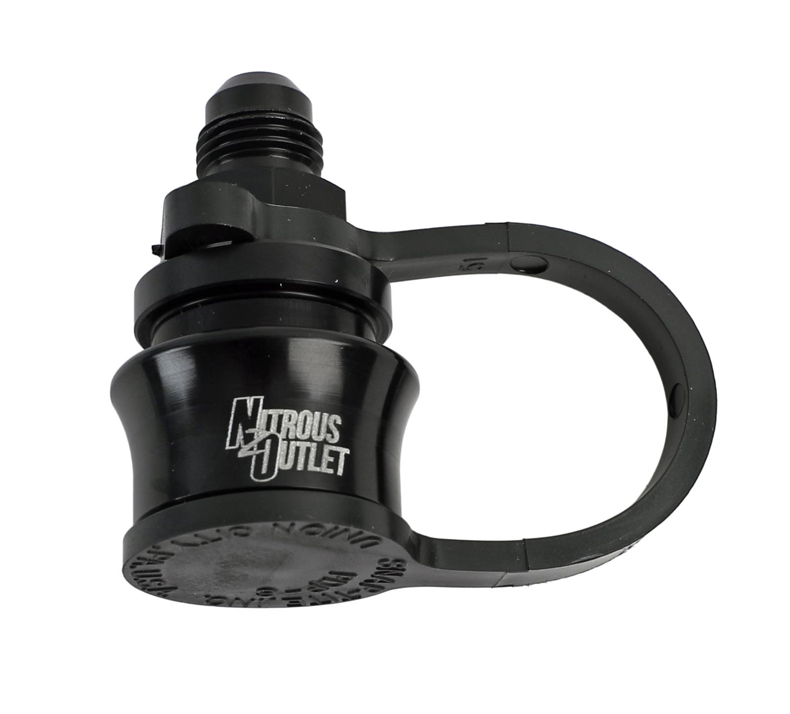 Nitrous Outlet Quick-Release NHRA Sockets 00-34037 Quick Disconnect Fitting, Socket, Female Socket, -6AN, Aluminum, Black Anodized, Each