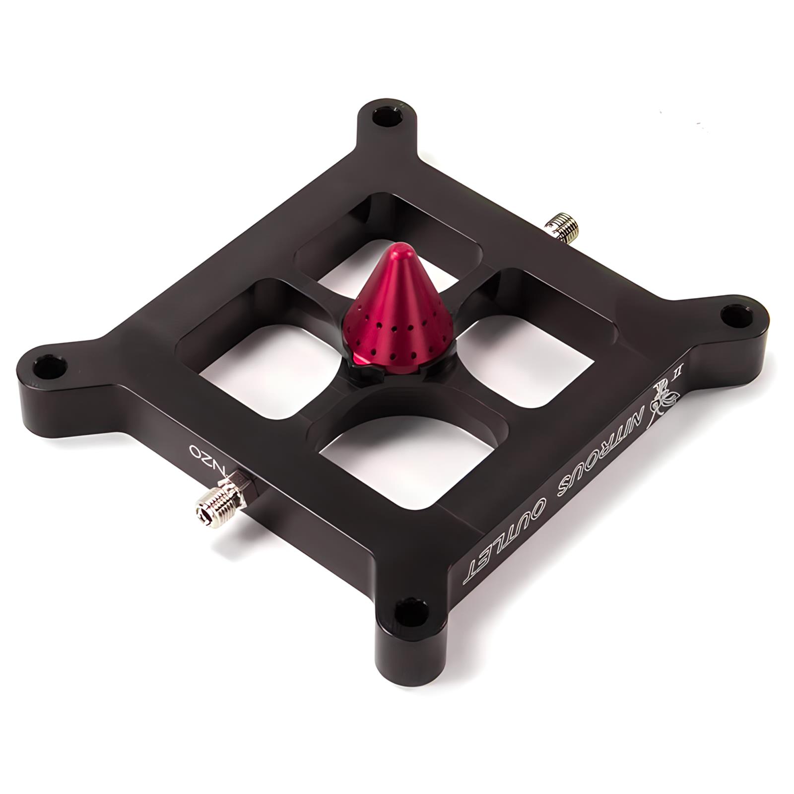 Nitrous Outlet Stinger Plates 00-44500 Oxide Plates, Plate, 4150 Flange, Billet Aluminum, Black Anodized, Plate Only, Fits 4150 Carbureted or EFI Flange, Each