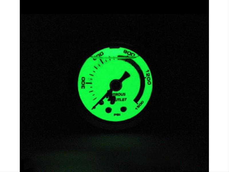 Nitrous Outlet 0063001 Nitrous Outlet Luminescent Nitrous Pressure Gauges Summit Racing