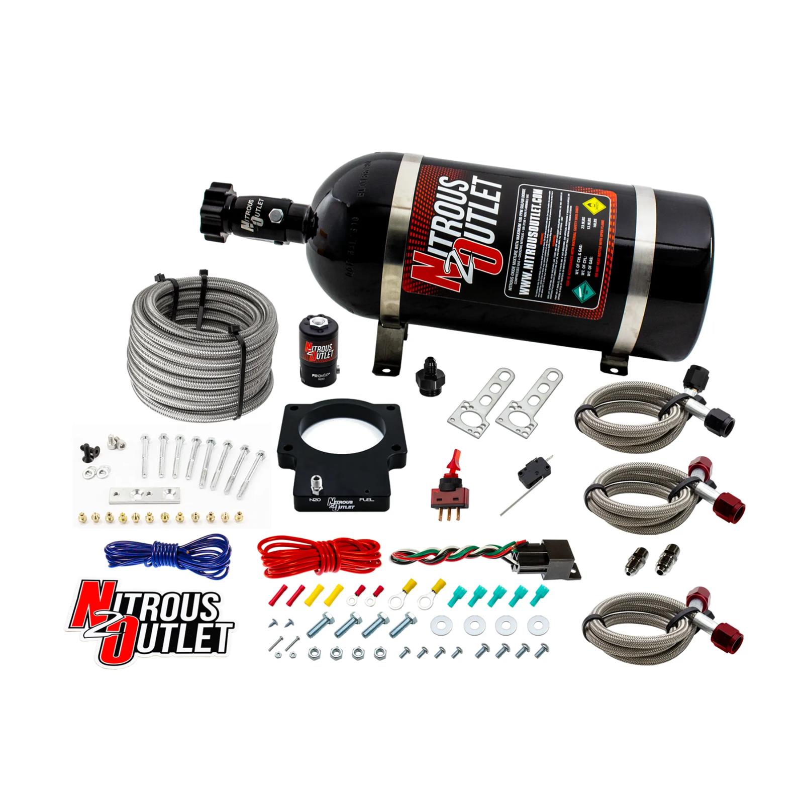 Nitrous Outlet Oxide Systems 00-10108-DRY-10 90mm Dry LSX Plate System (10lb Bottle)