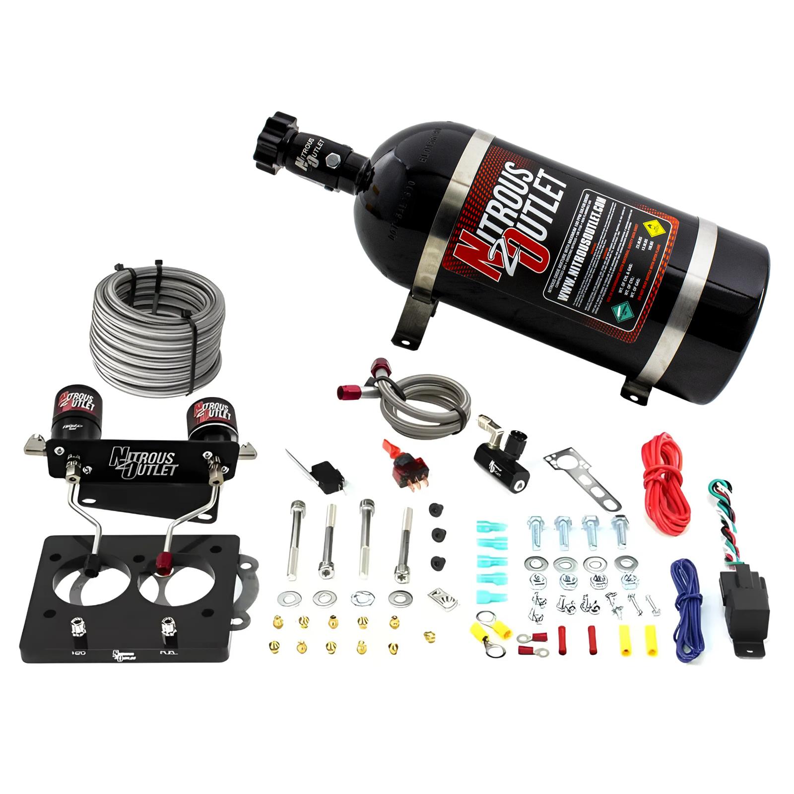 Nitrous Outlet X-Series Oxide Systems 00-10117-52-10 52mm 93-97 LT1 Hardlined Plate System (10lb Bottle)
