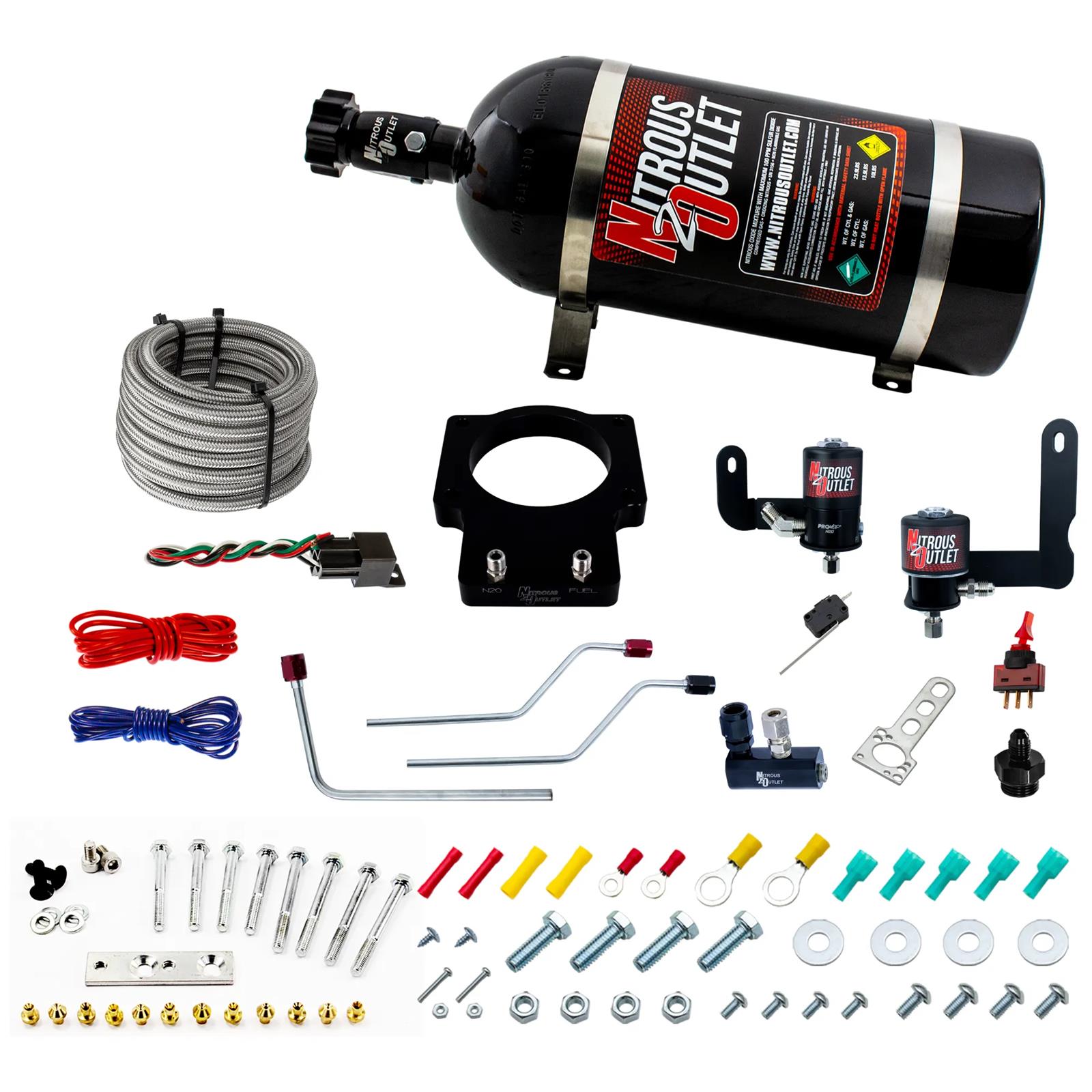 Nitrous Outlet Hardline Oxide Plate Systems 00-10121-92-10 92mm Fast Intake 04-06 GTO System (10lb Bottle)