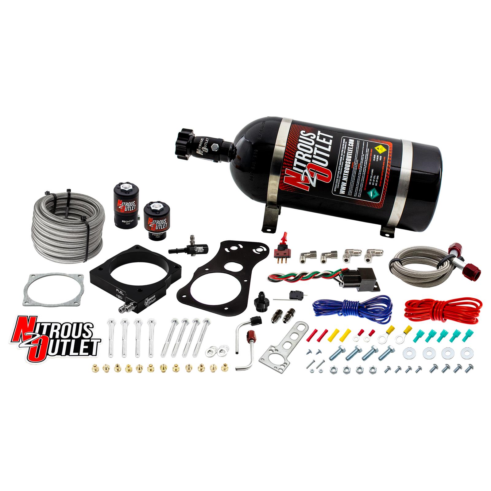 Nitrous Outlet Oxide Plate Systems 00-10137-80-10 80mm 6.1 Hemi Intake System (10lb Bottle)