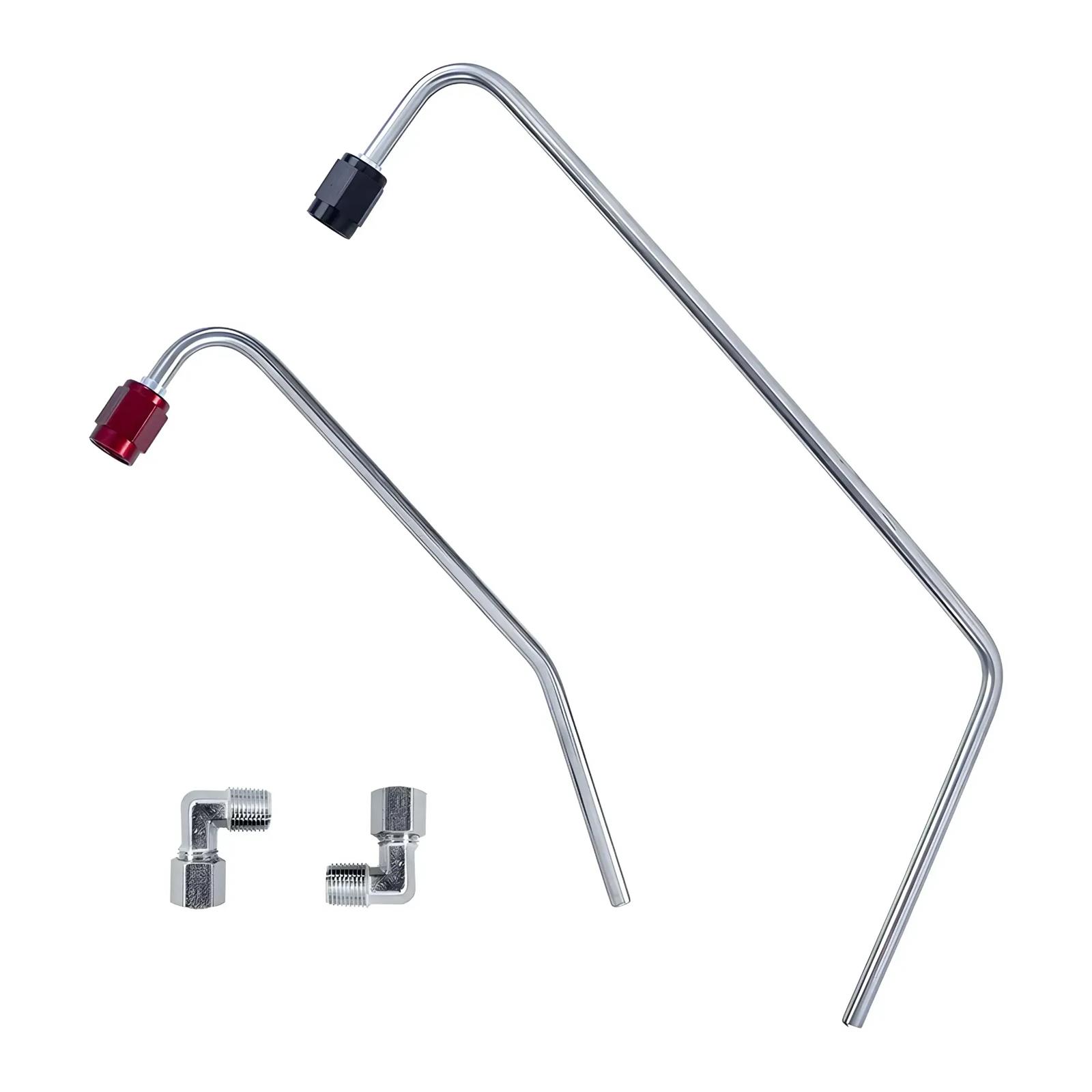 Nitrous Outlet Oxide Plumbing Kits 00-10161-102-HL Kits, GM Holley Hi-Ram 102mm Throttle Body Hardline Kit - Solenoids To Plate