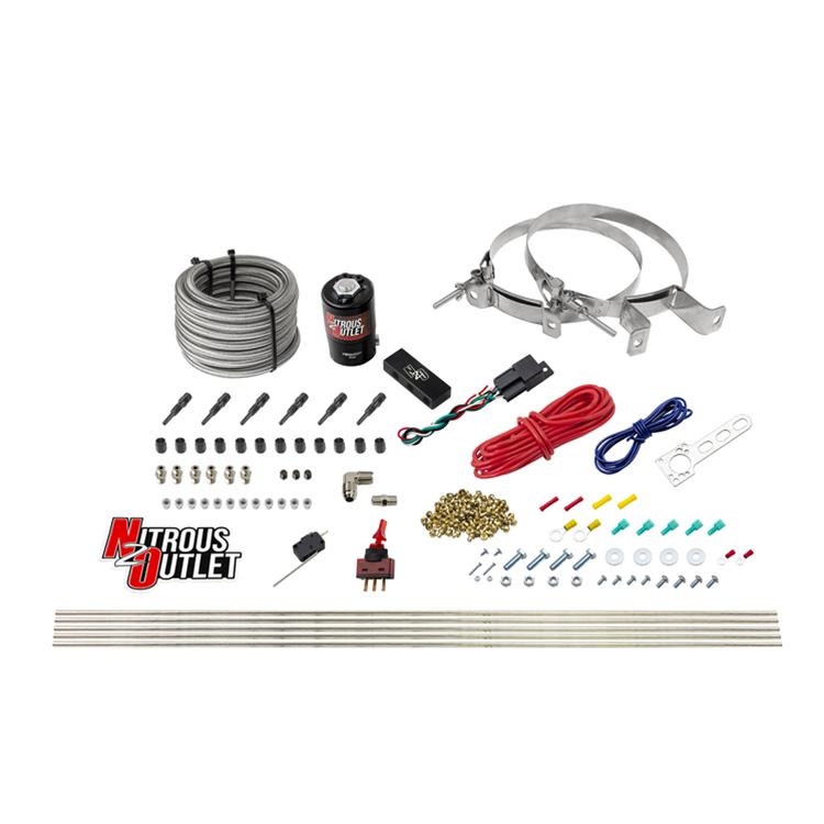 Nitrous Outlet Oxide Systems 00-10397-SBT-00 Dry EFI 6 Cyl 1 Sol Direct Port Sys w/ Single Rail (No Bottle)(SBT Noz)