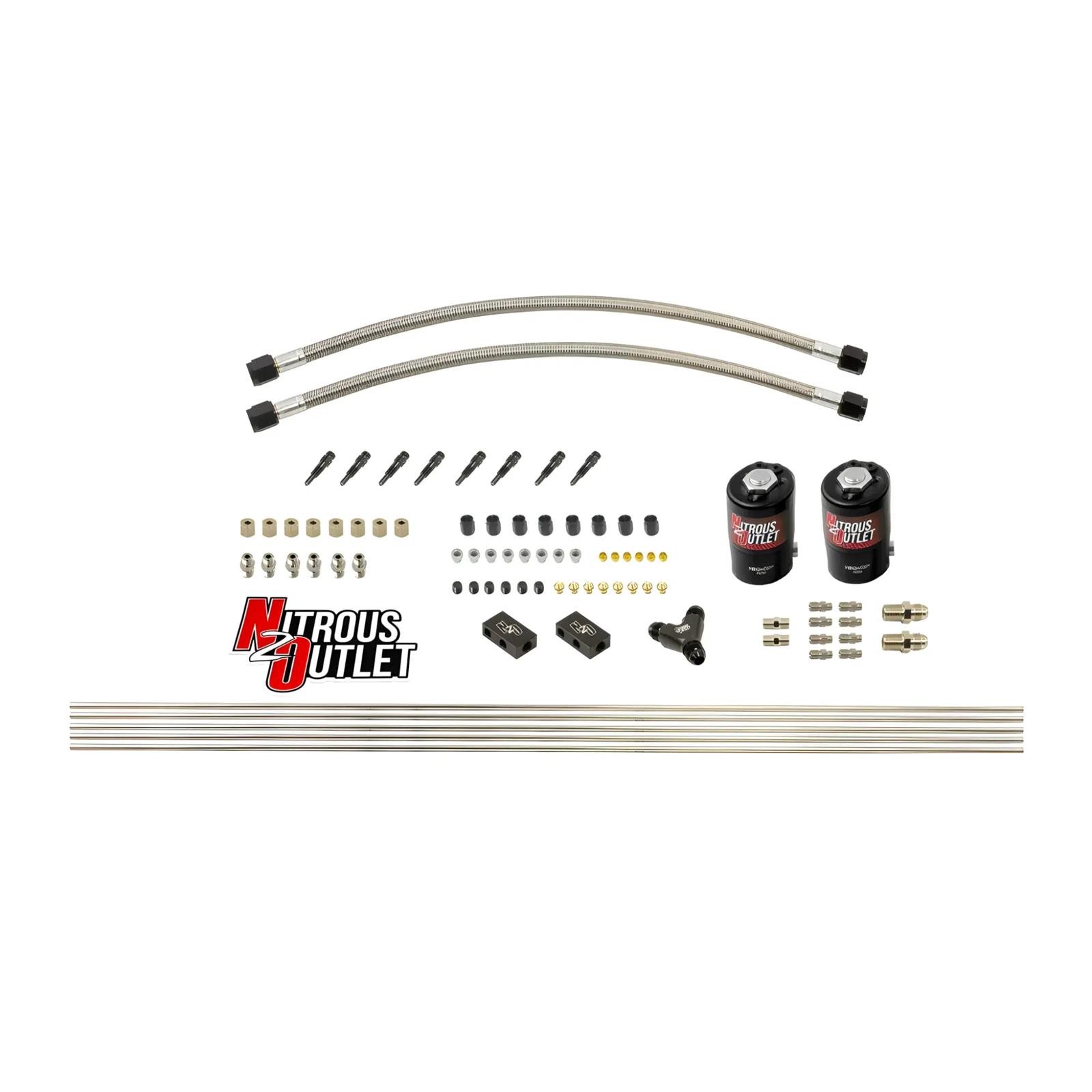 Nitrous Outlet Oxide System Conversion and Upgrade Kits 00-10420-H-SBT Dry EFI 8 Cyl 2 Sol Racers Direct-Port kit w/ SBT Noz