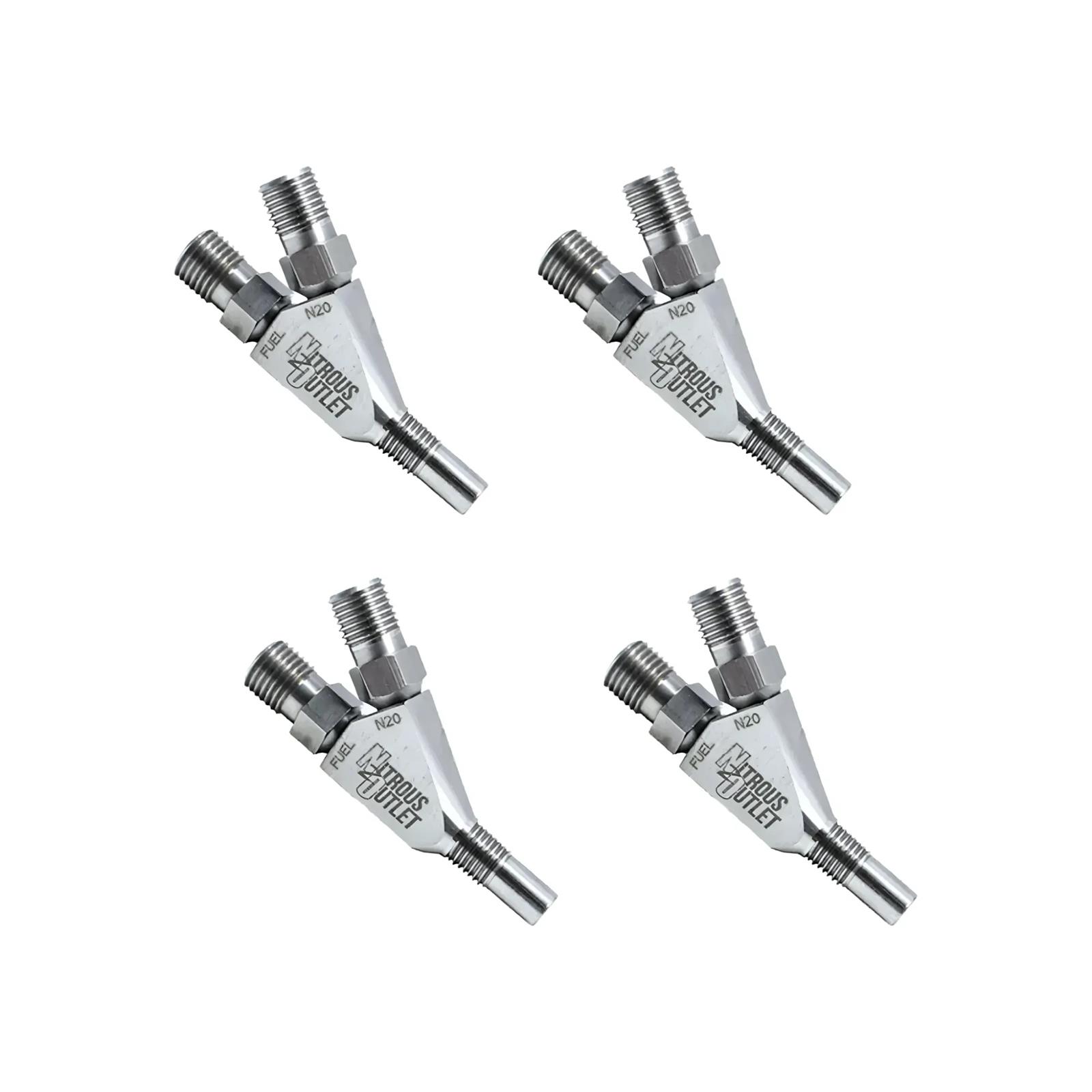 Nitrous Outlet Oxide Nozzles 00-40011-DRY-4 Nozzles, Vortex Ti 1/16" NPT Dry Dual Stage Nozzle - 4 Pack/Straight Annular Discharge/Titanium