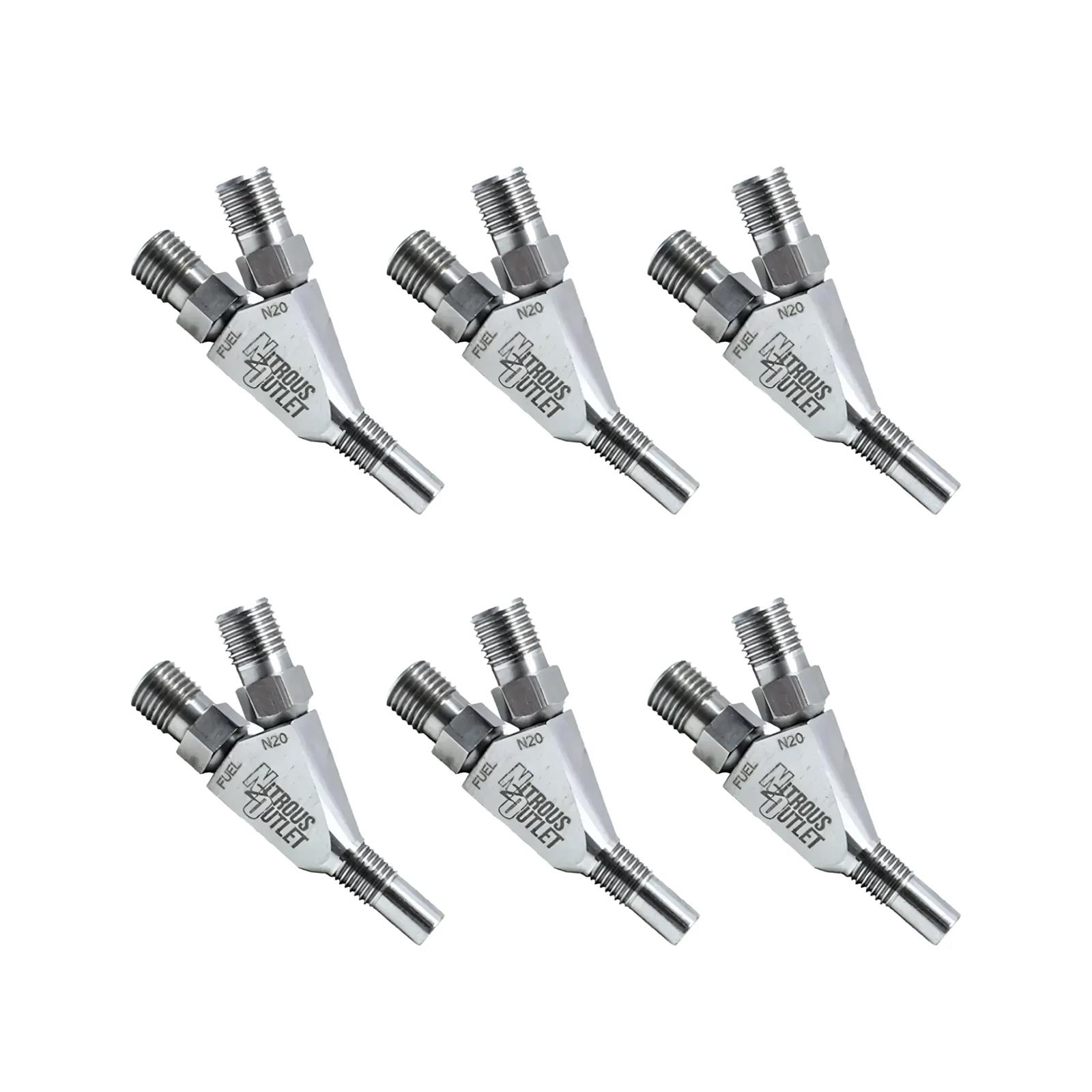 Nitrous Outlet Oxide Nozzles 00-40011-DRY-6 Nozzles, Vortex Ti 1/16" NPT Dry Dual Stage Nozzle - 6 Pack/Straight Annular Discharge/Titanium