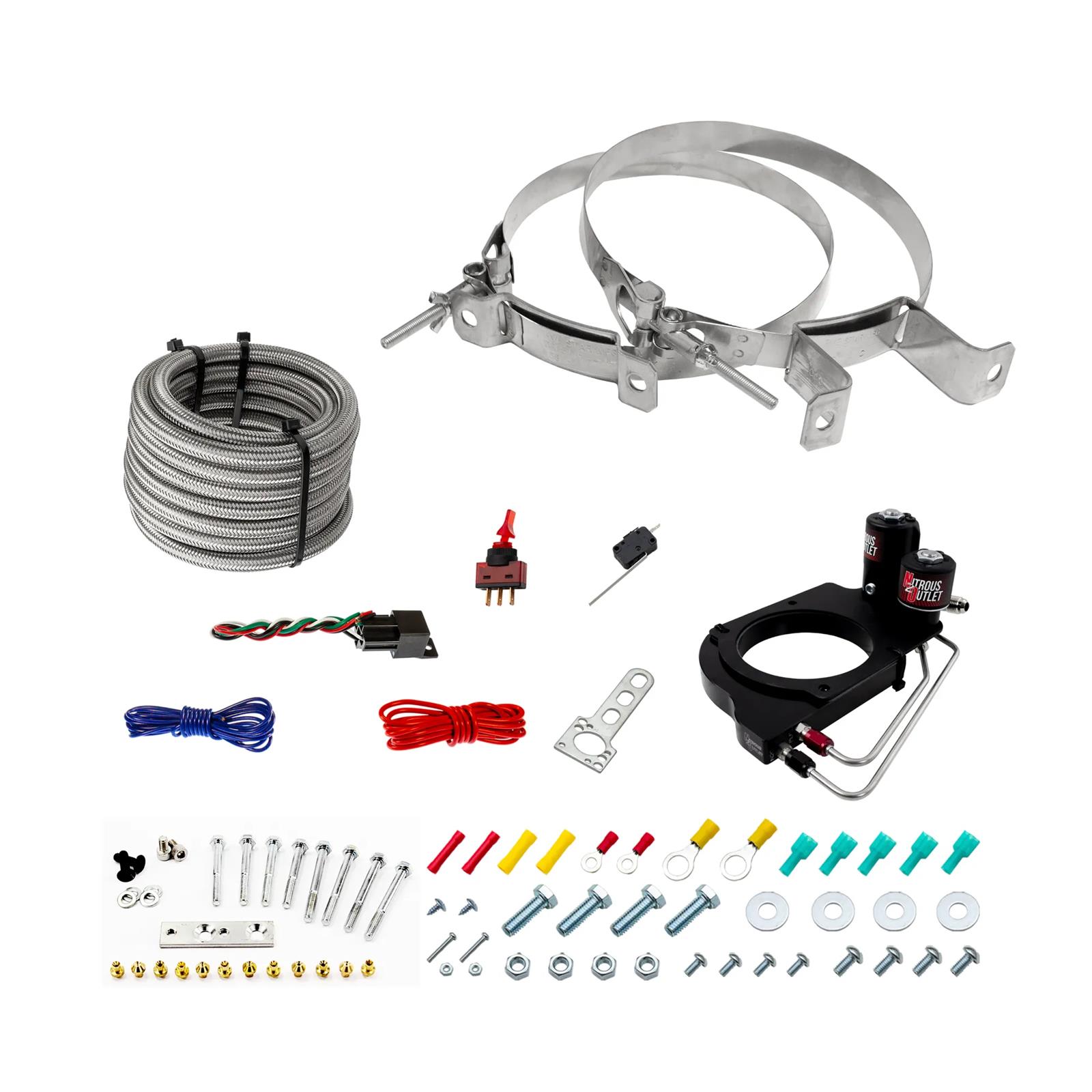 Nitrous Outlet Oxide Systems 00-10161-102-00 Systems, - Gas/E85 (5-55psi)(50-200HP)(No Bottle)
