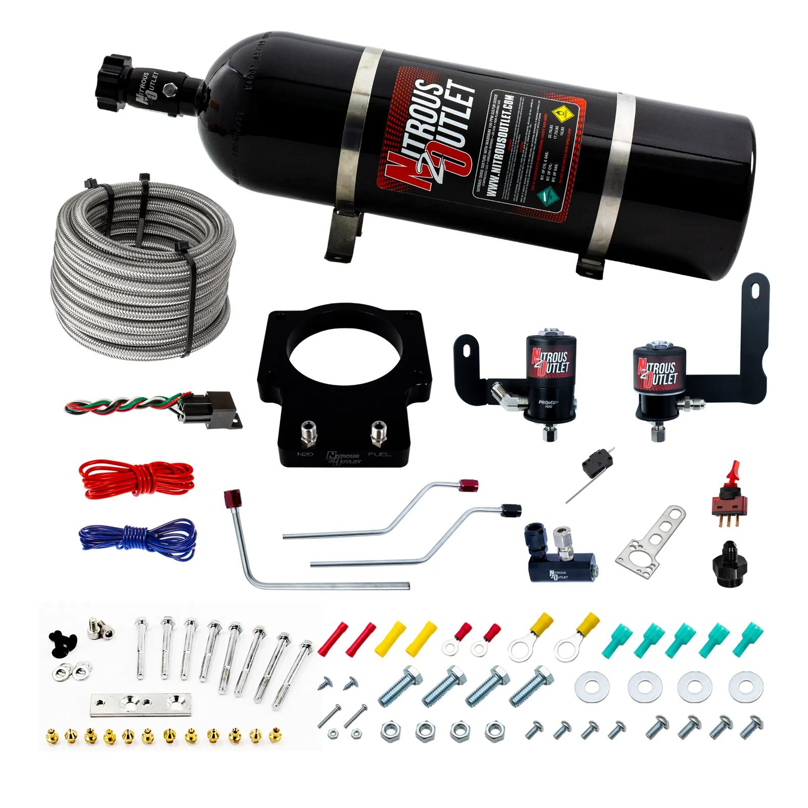 Nitrous Outlet Oxide Plate Systems 00-10123-90-FST-15 90mm Fast Intake 05-09 C6 Corvette System (15lb Bottle)