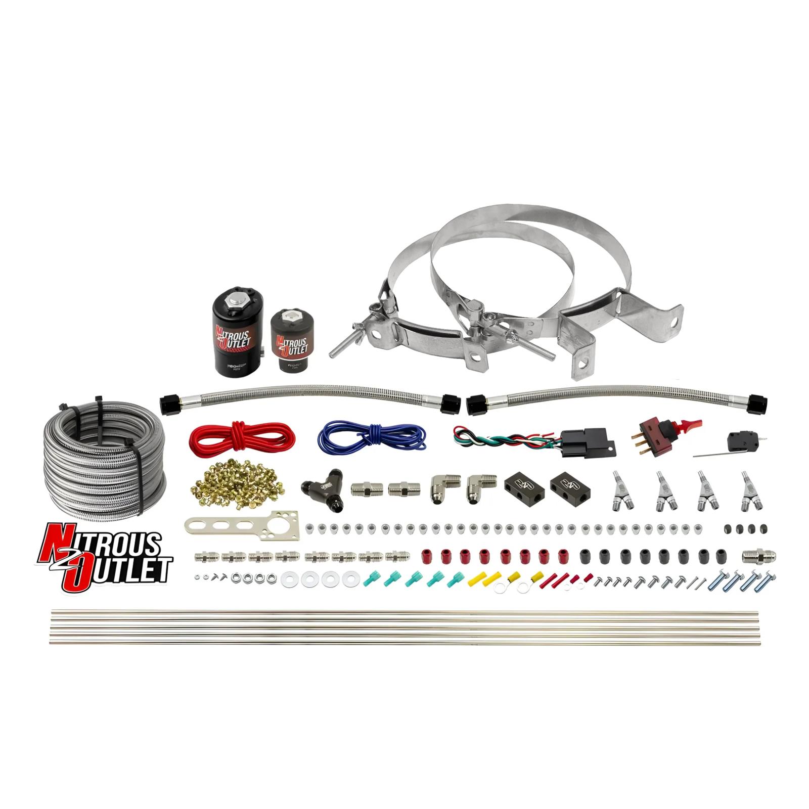 Nitrous Outlet Oxide Systems 00-10363-E85-SBT-00 4 Cyl 2 Sol Direct Port Sys w/Dist Blocks E85 Hi PSI(No Bottle)(SBT Noz)