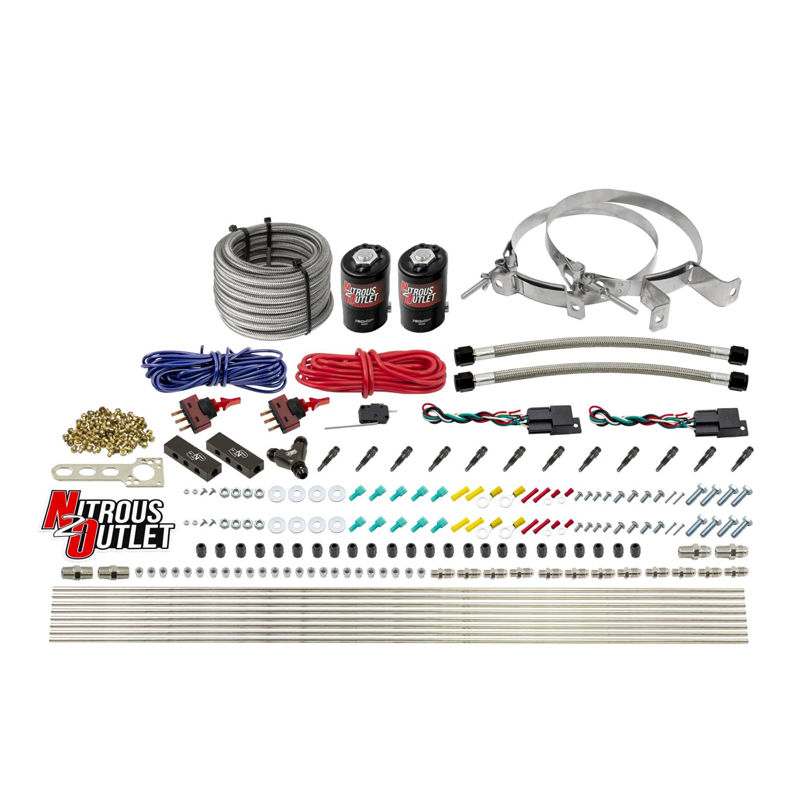 Nitrous Outlet Direct Port Systems 00-10396-SBT-DS-00 Dry EFI DS 6 Cyl 2 Sol Sys w/Dist Blocks (No Bottle)(SBT Noz)