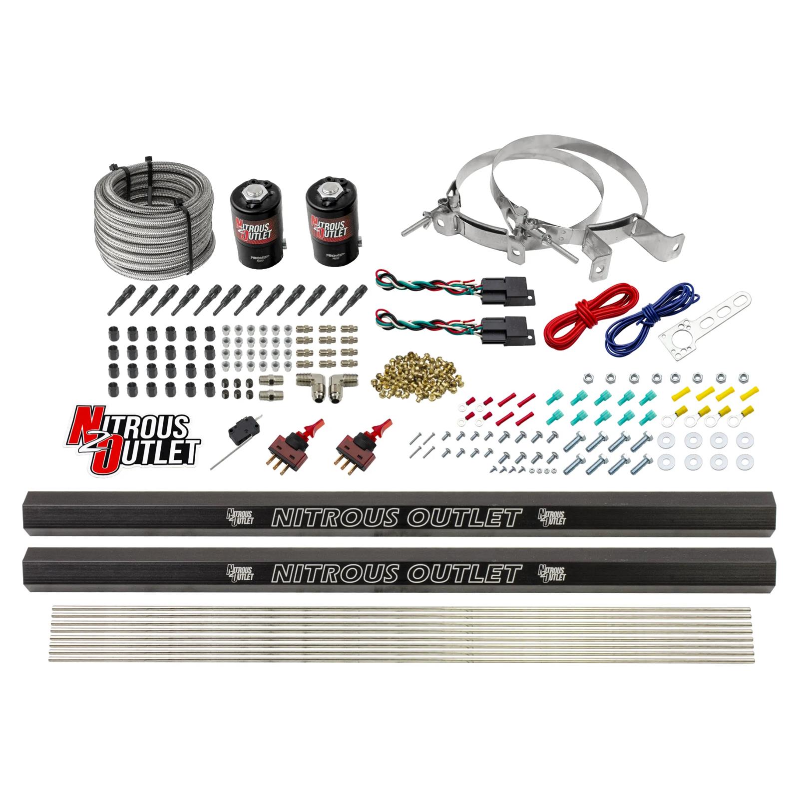 Nitrous Outlet Oxide Systems 00-10397-SBT-DS-00 Dry EFI DS 6 Cyl 2 Sol Direct Port Sys w/ Dual Rails (No Bottle)(SBT Noz)