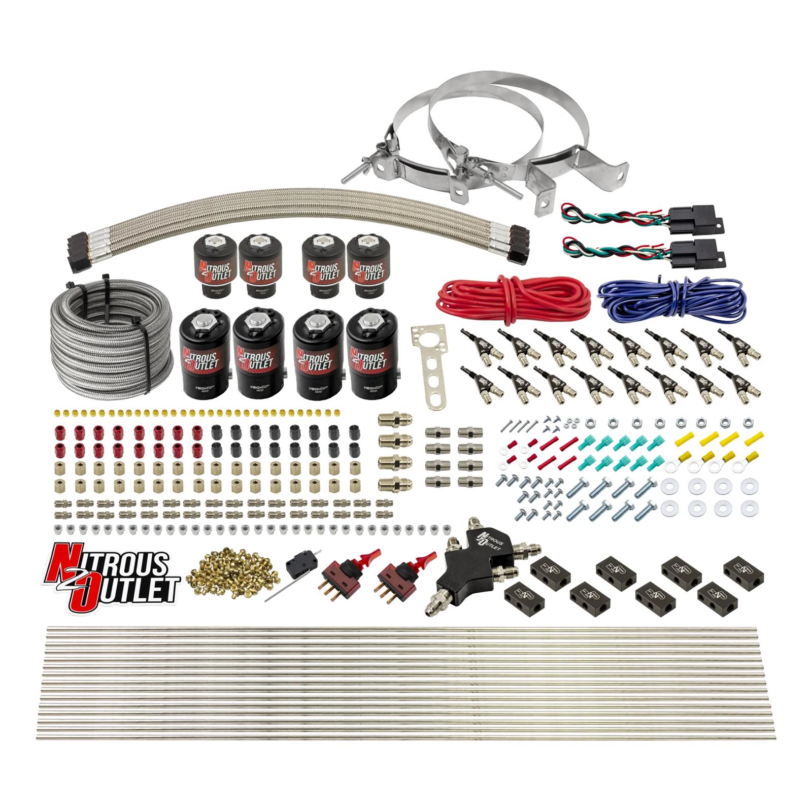 Nitrous Outlet Oxide Systems 00-10433-ALC-H-DS-00 DS 8 Cyl 8 Sol Racers Direct Port Sys ALC Low PSI( No Bottle)(90° Noz)