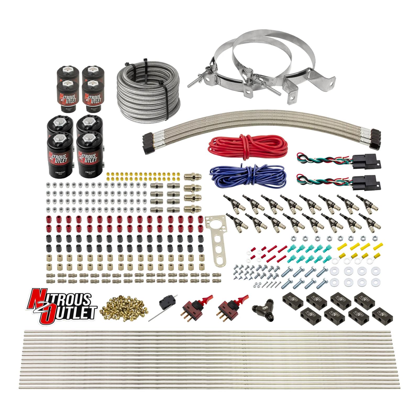 Nitrous Outlet Oxide Systems 00-10434-E85-H-DS-00 DS 8 Cyl 8 Sol Racers Direct Port Sys E85 Hi PSI( No Bottle)(90° Noz)