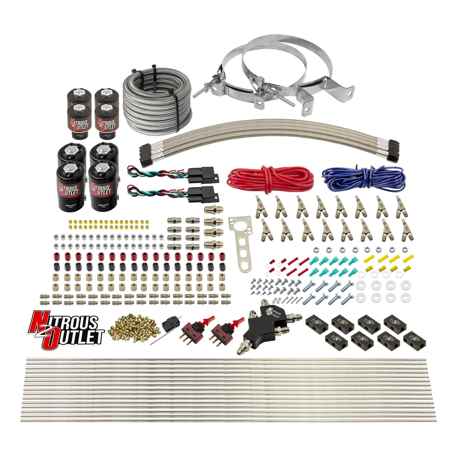 Nitrous Outlet Oxide Systems 00-10434-H-SBT-DS-00 DS 8 Cyl 8 Sol Racers Direct Port Sys Hi PSI( No Bottle)(SBT Noz)